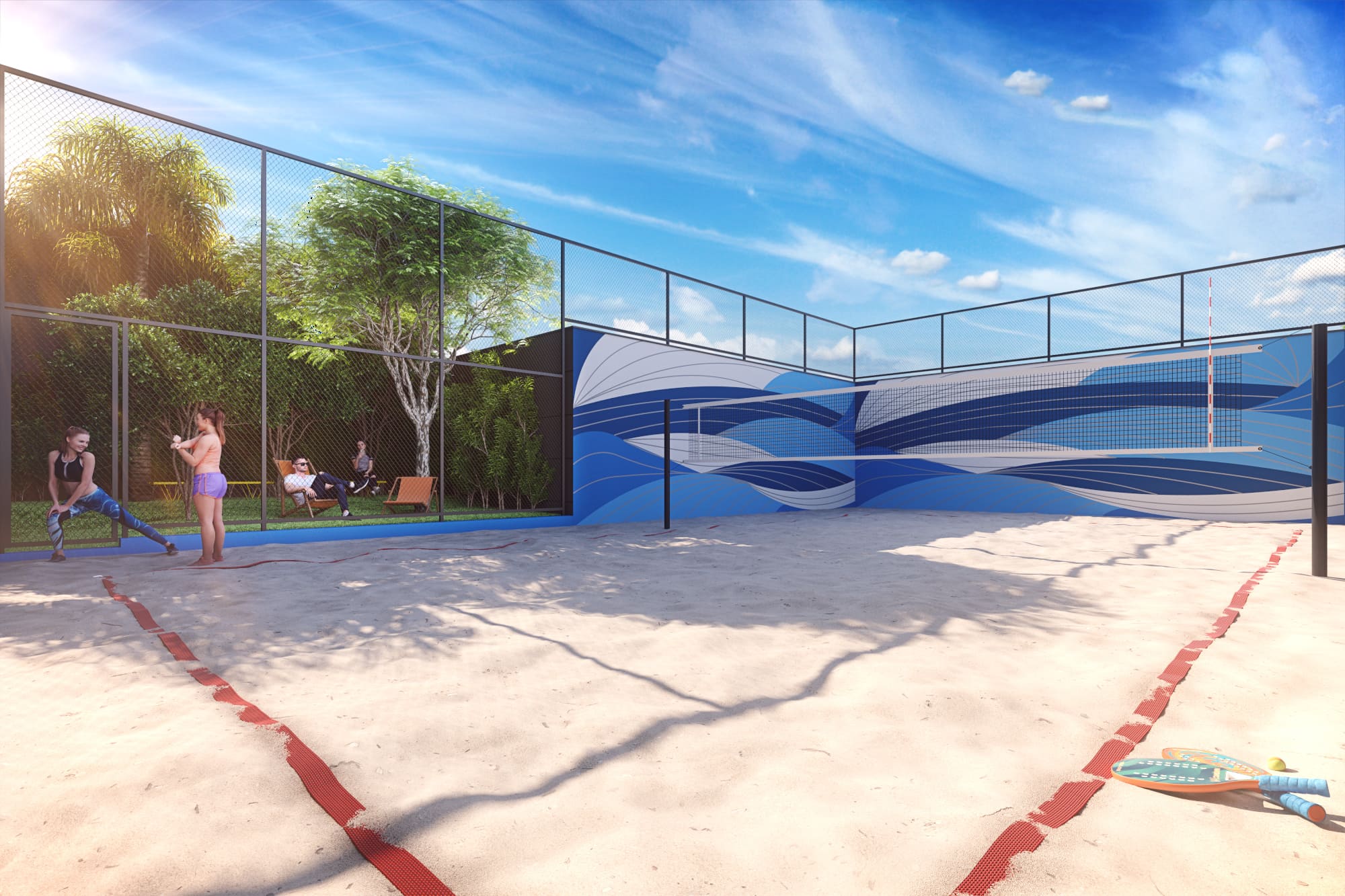 Perspectiva Ilustrada do Beach Tennis