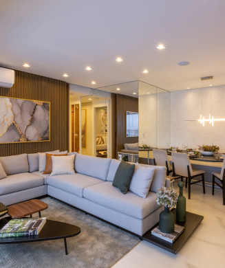 Foto do Living do Decorado de 90 m²