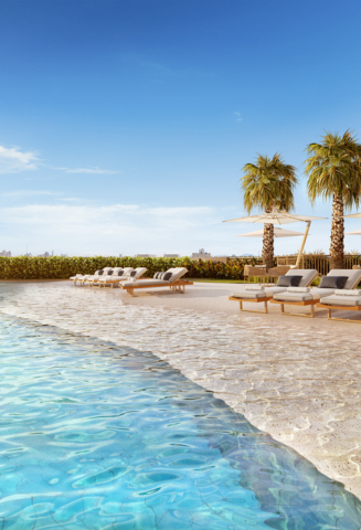 Perspectiva Ilustrada da Beach Pool
