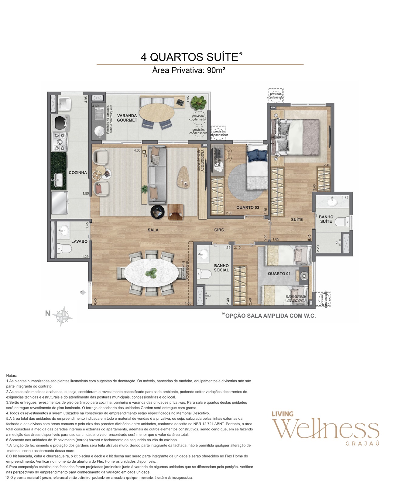 Imagem prévia 4 Quartos com suíte - Área privativa 90m²