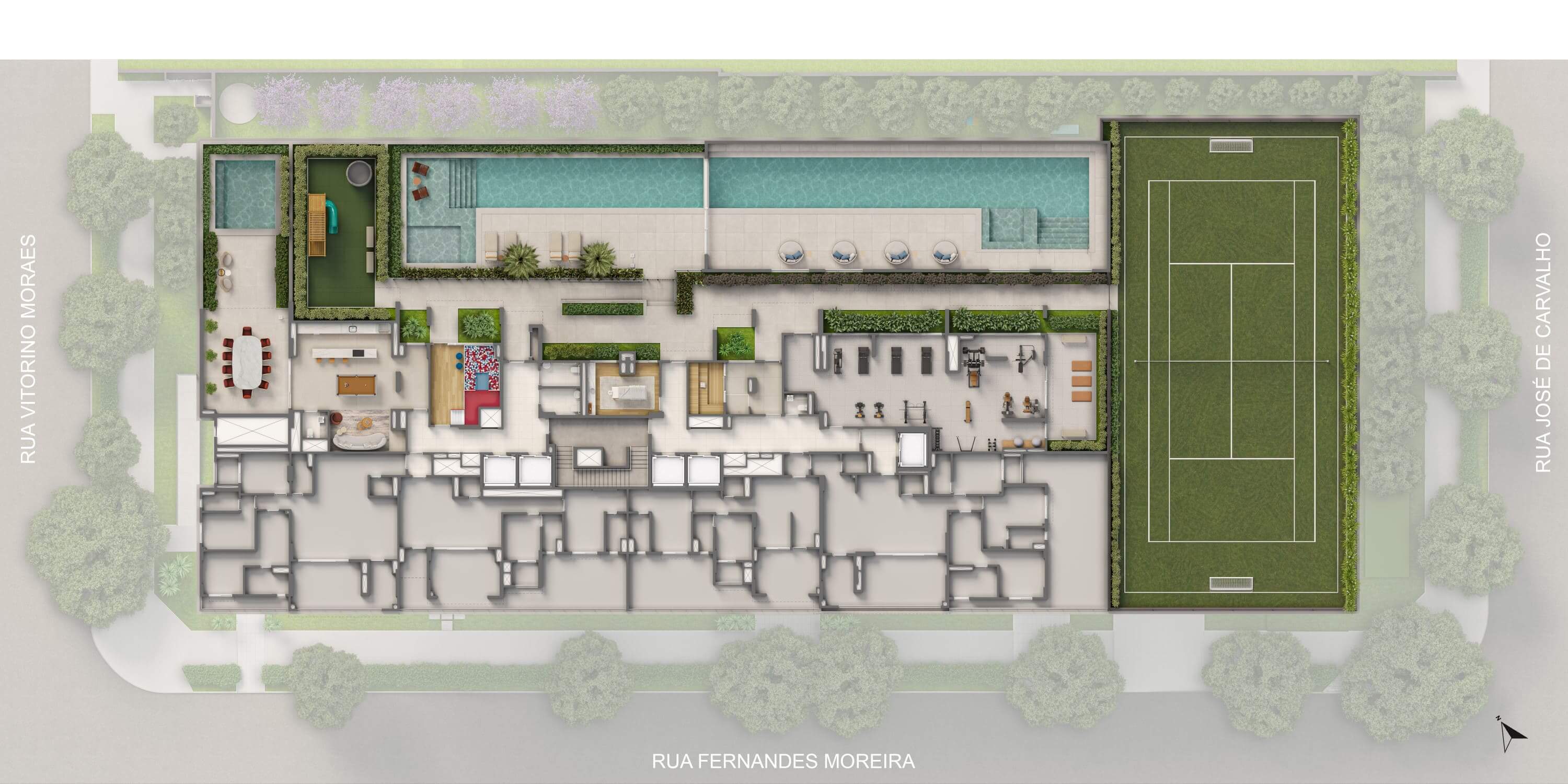 Implantação 4° Pavimento | Lazer 