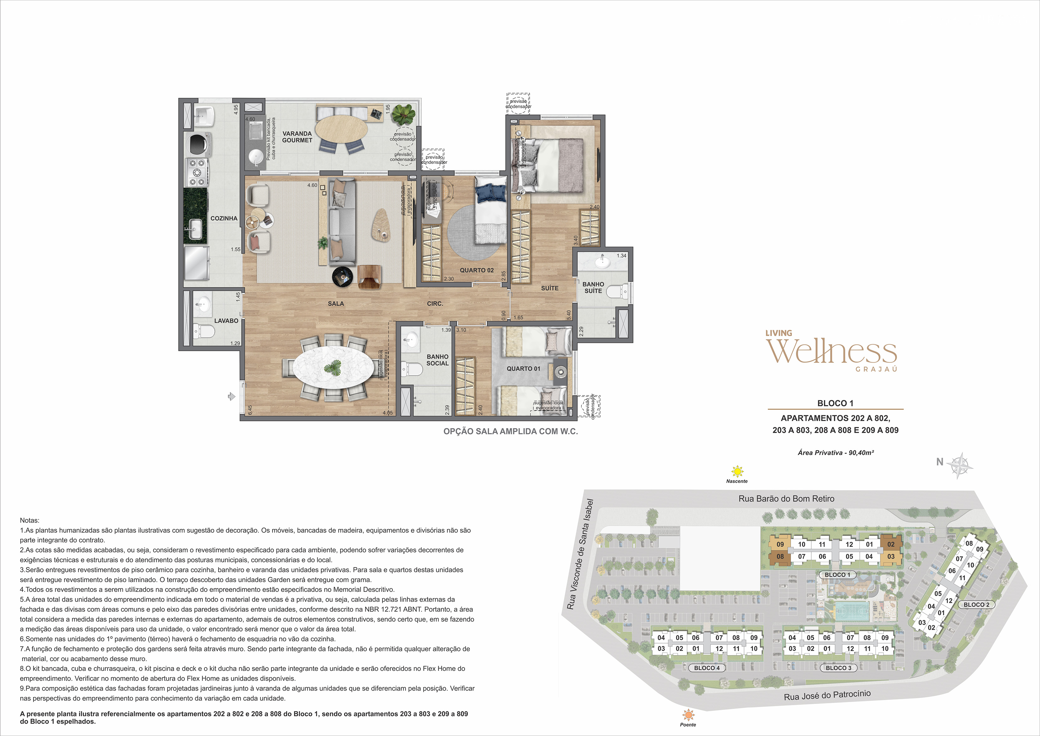 3 QUARTOS - B1AP02 SALA AMPLIADA