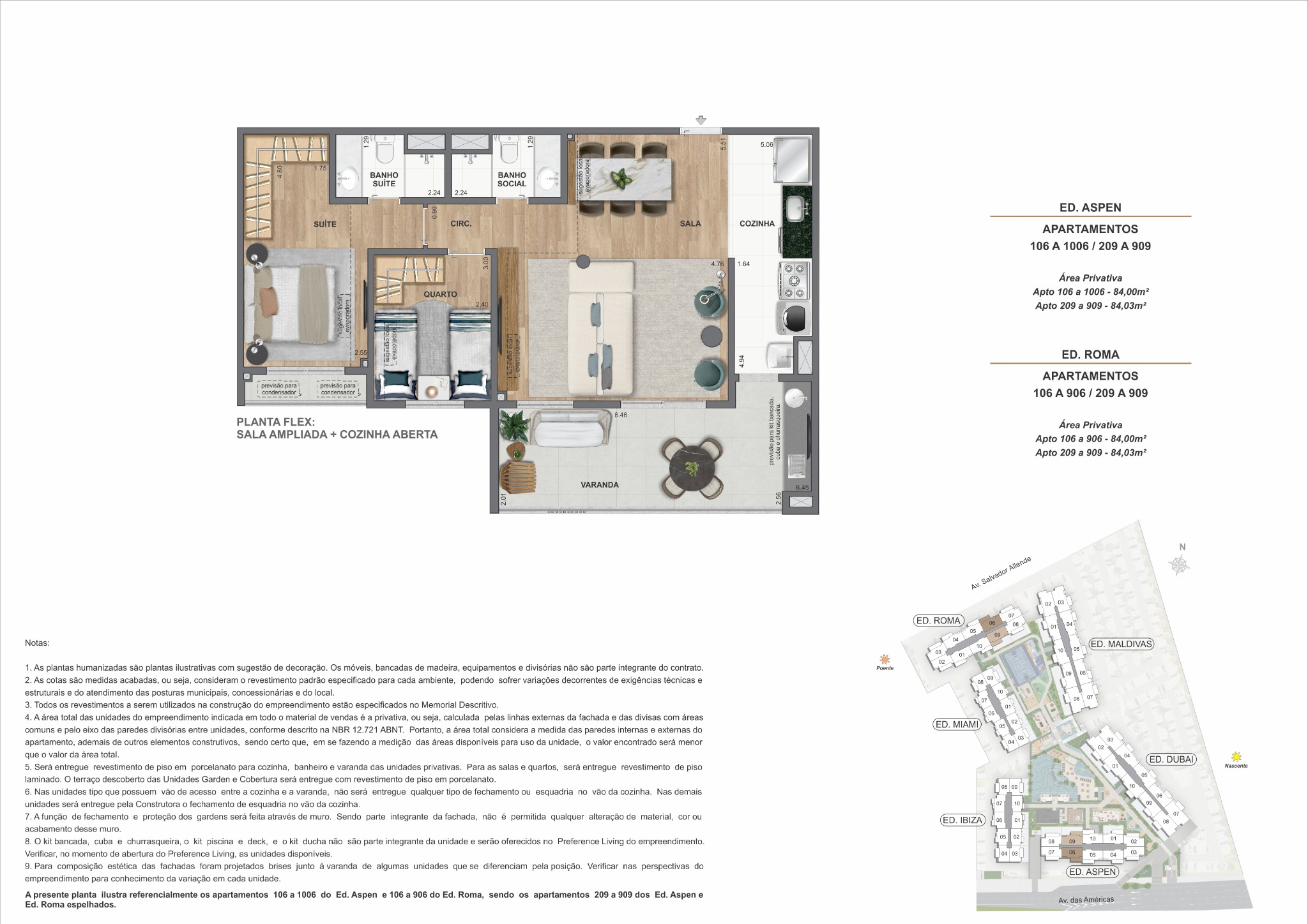 PREFERENCE LIVING - 2 QUARTOS - B1 AP06 SALA AMPLIADA