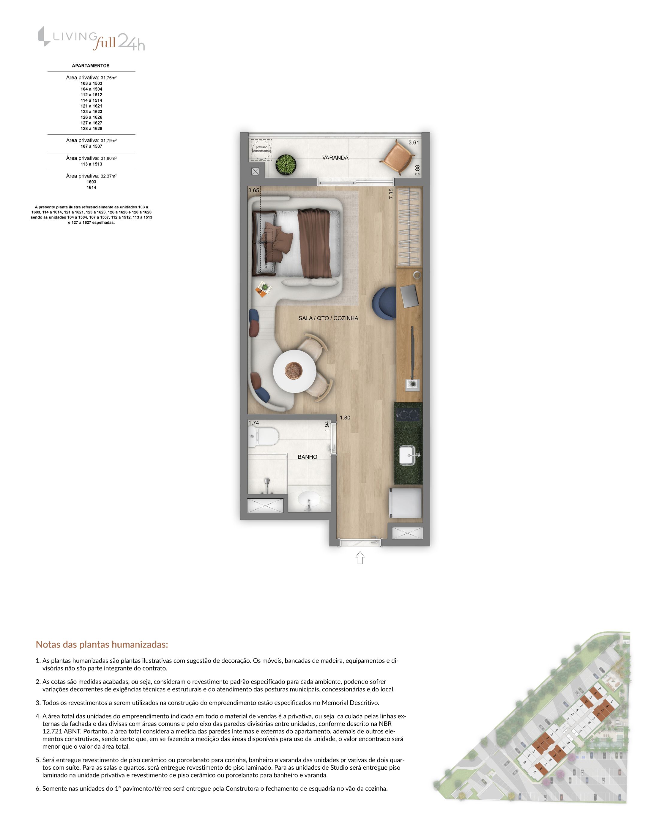 Studios meio - 31 - 32m²
