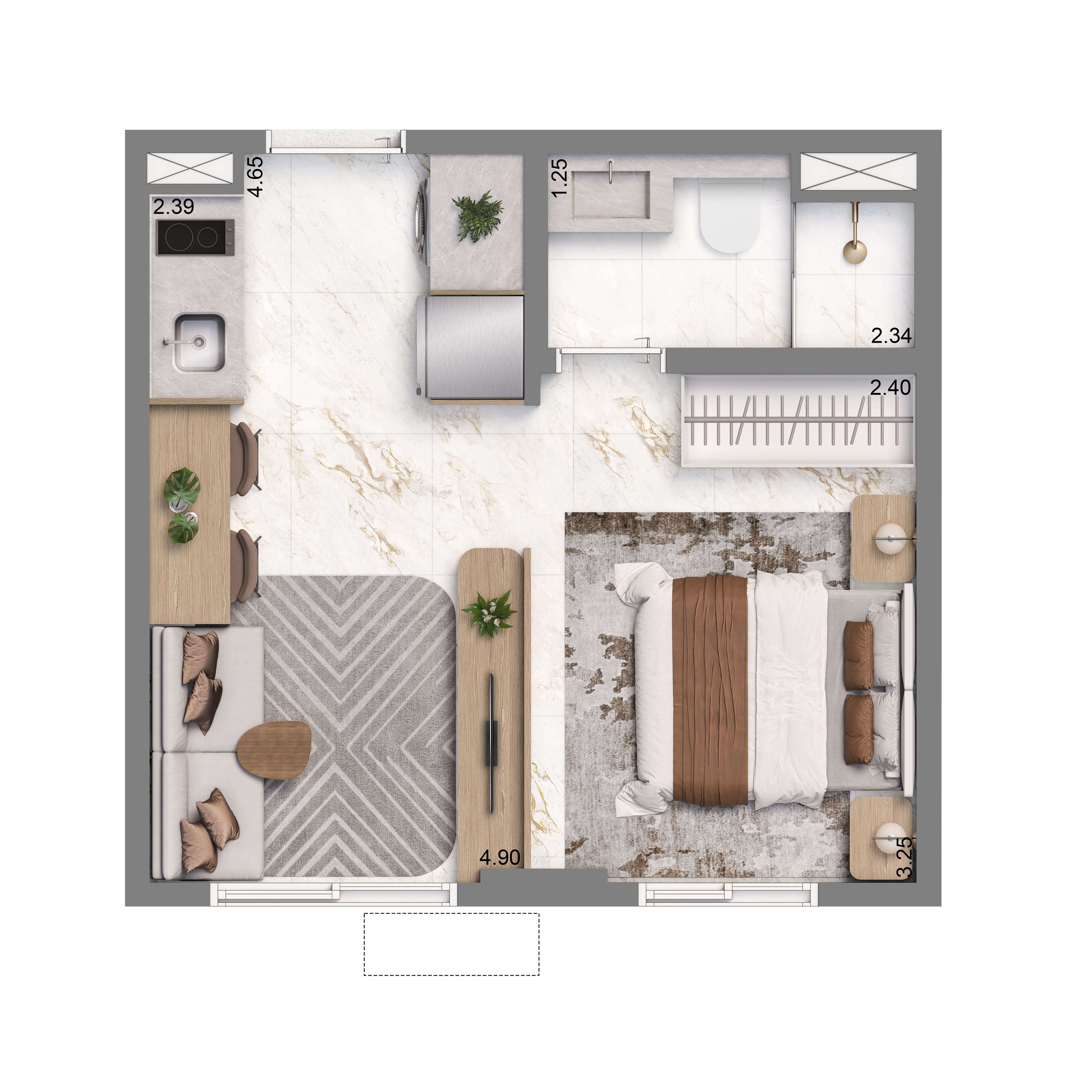 Planta 24m²