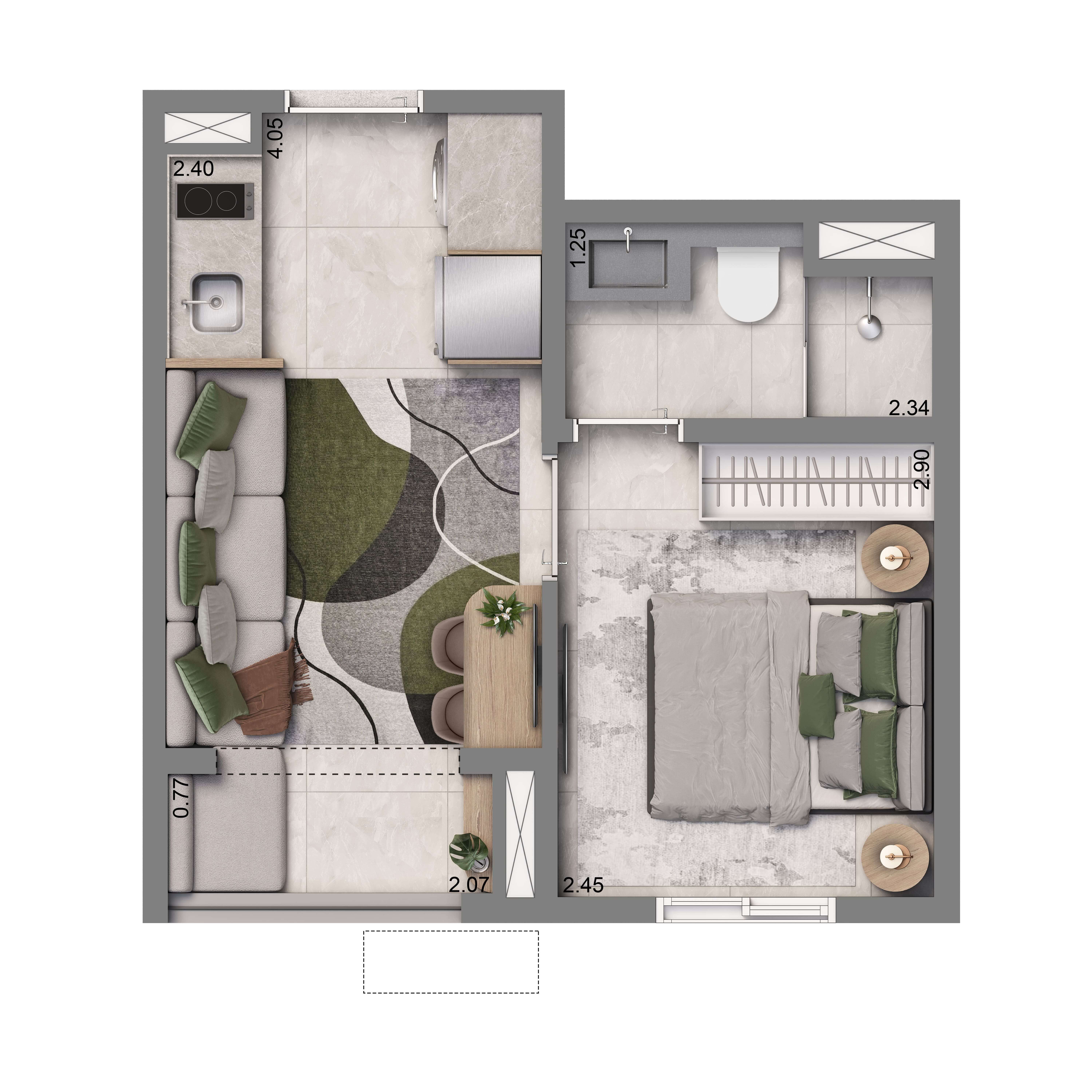 Planta 24m²