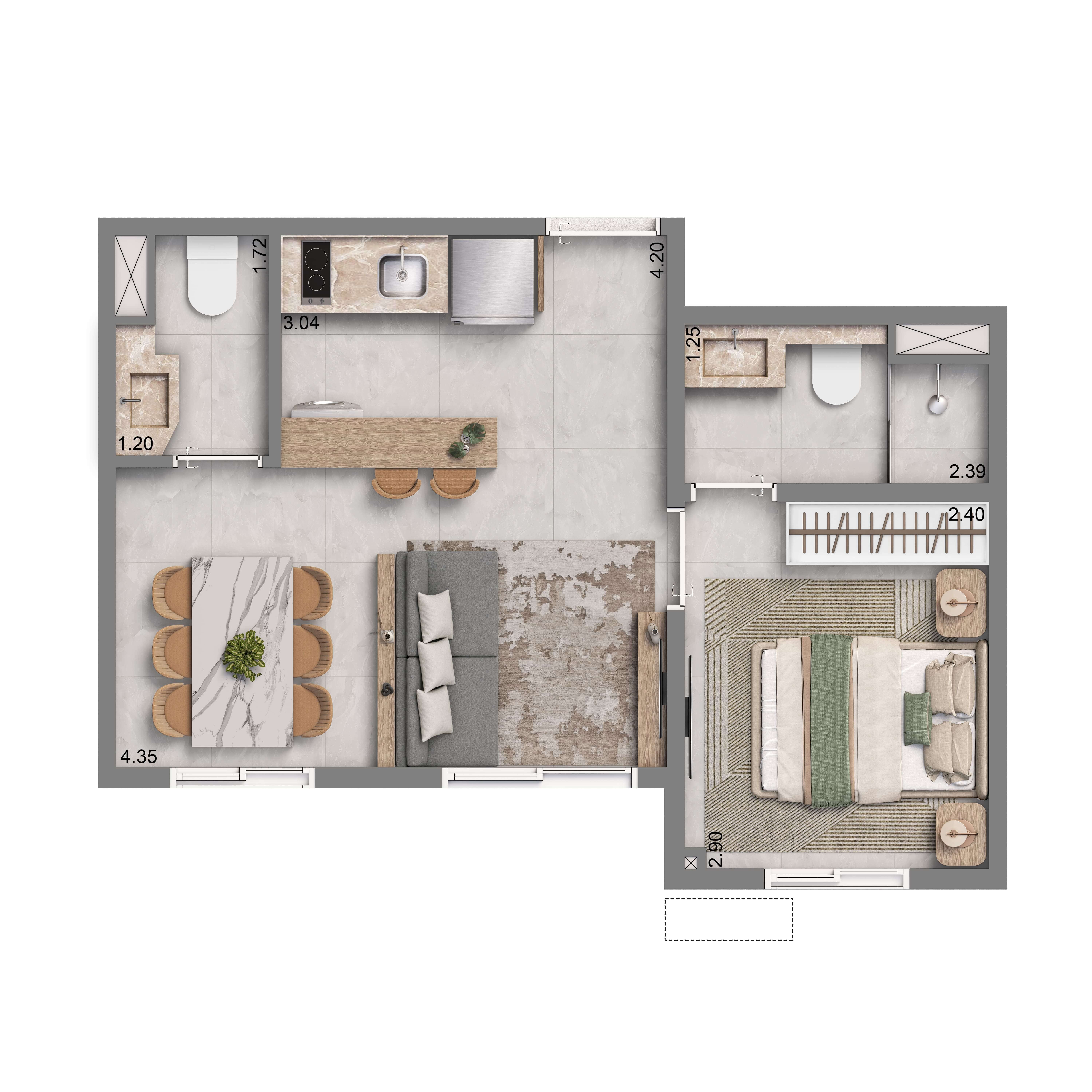 Planta 32m²