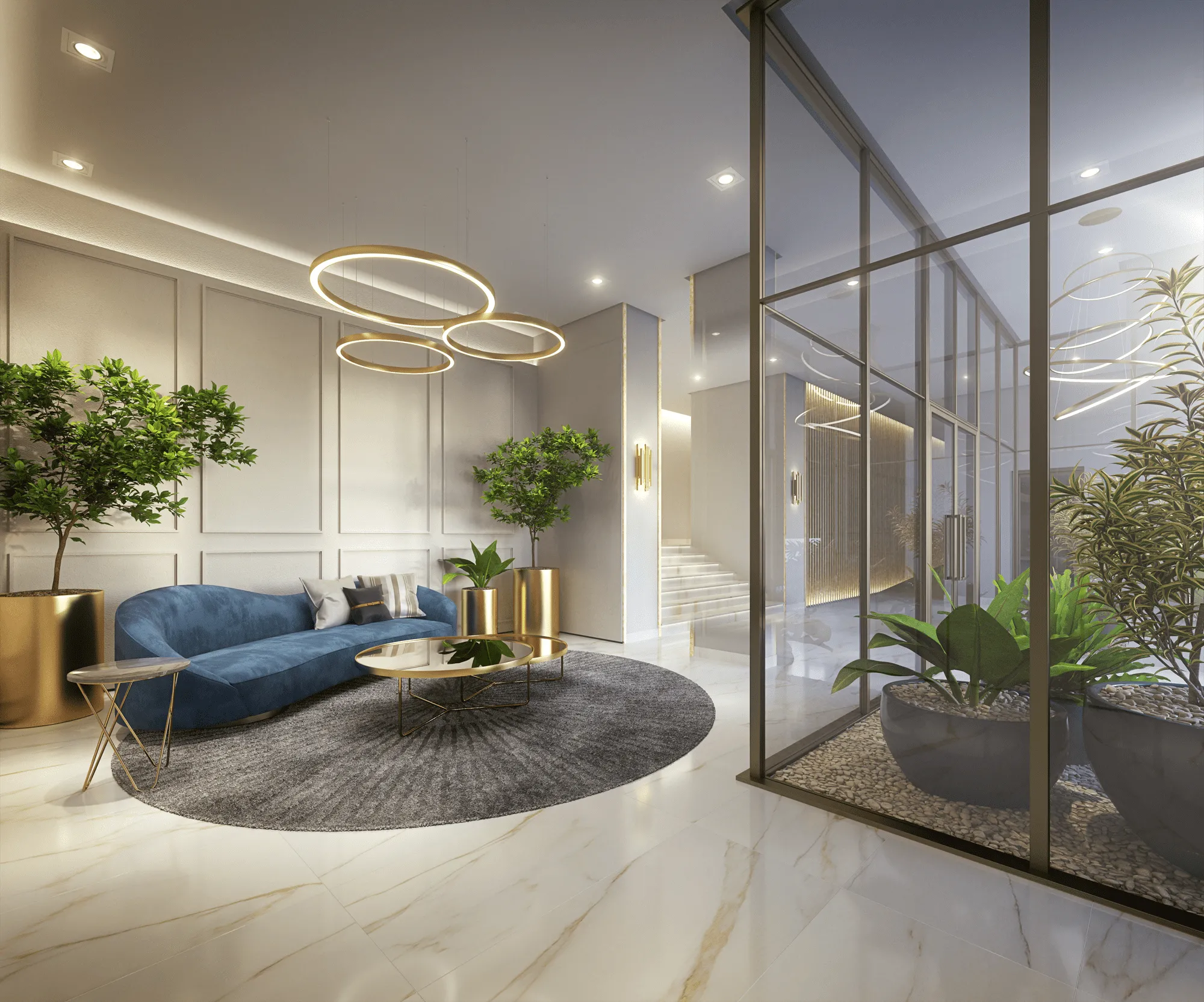 Perspectiva Ilustrada do Lobby - Firenze