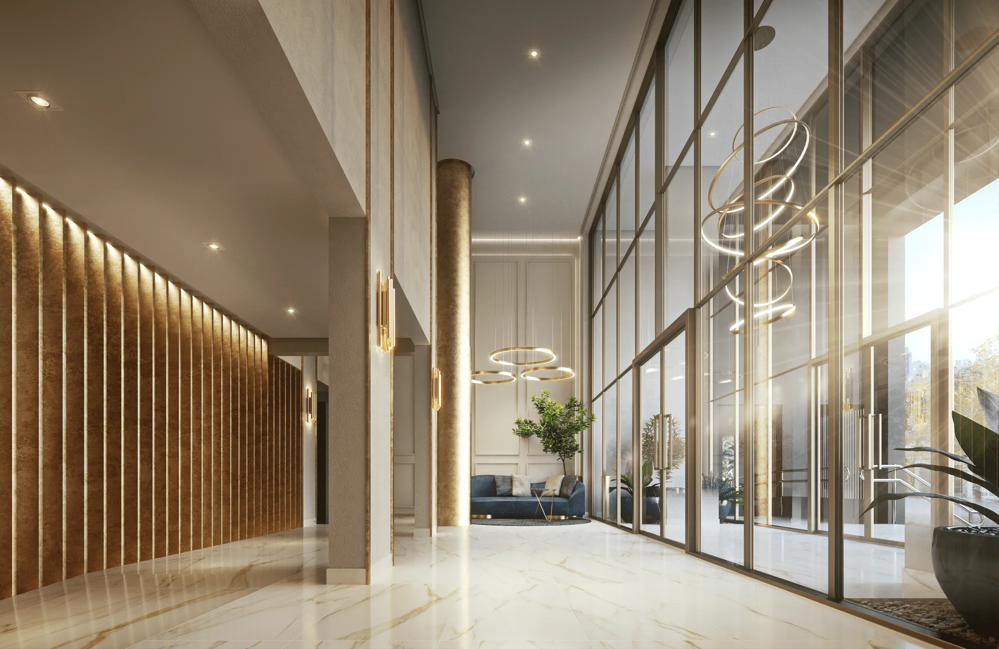 Perspectiva Ilustrada do Lobby - Pienza