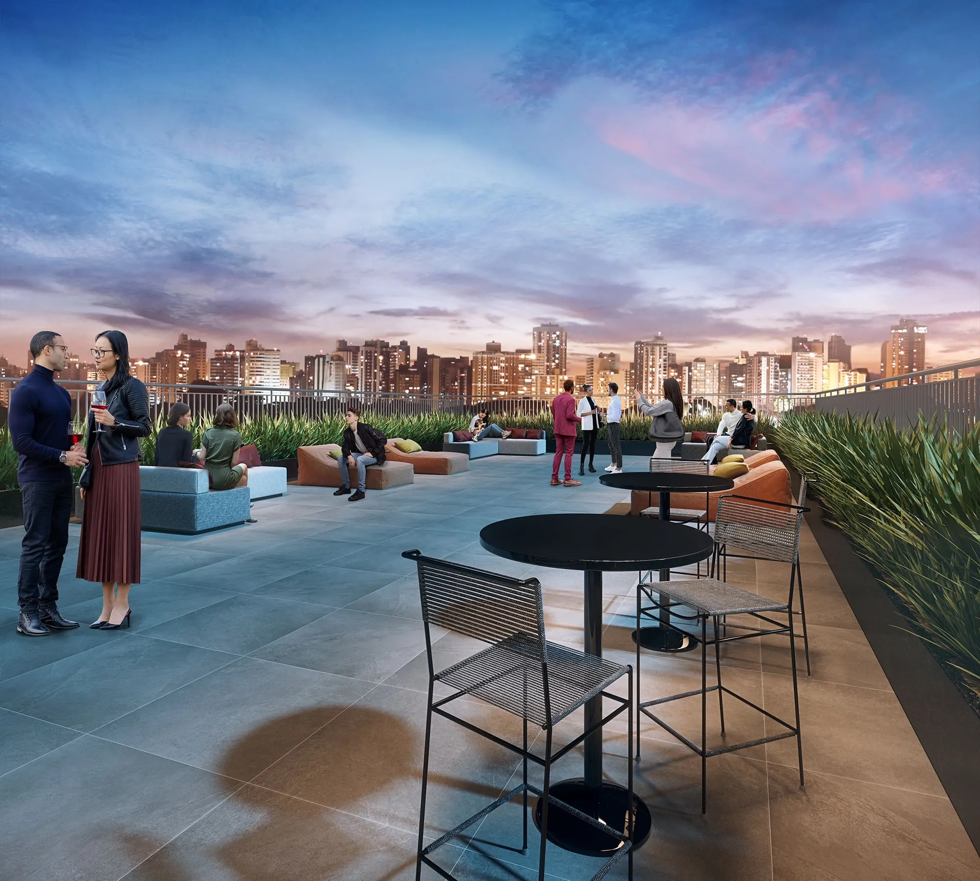 Perspectiva Ilustrada do Sky Deck