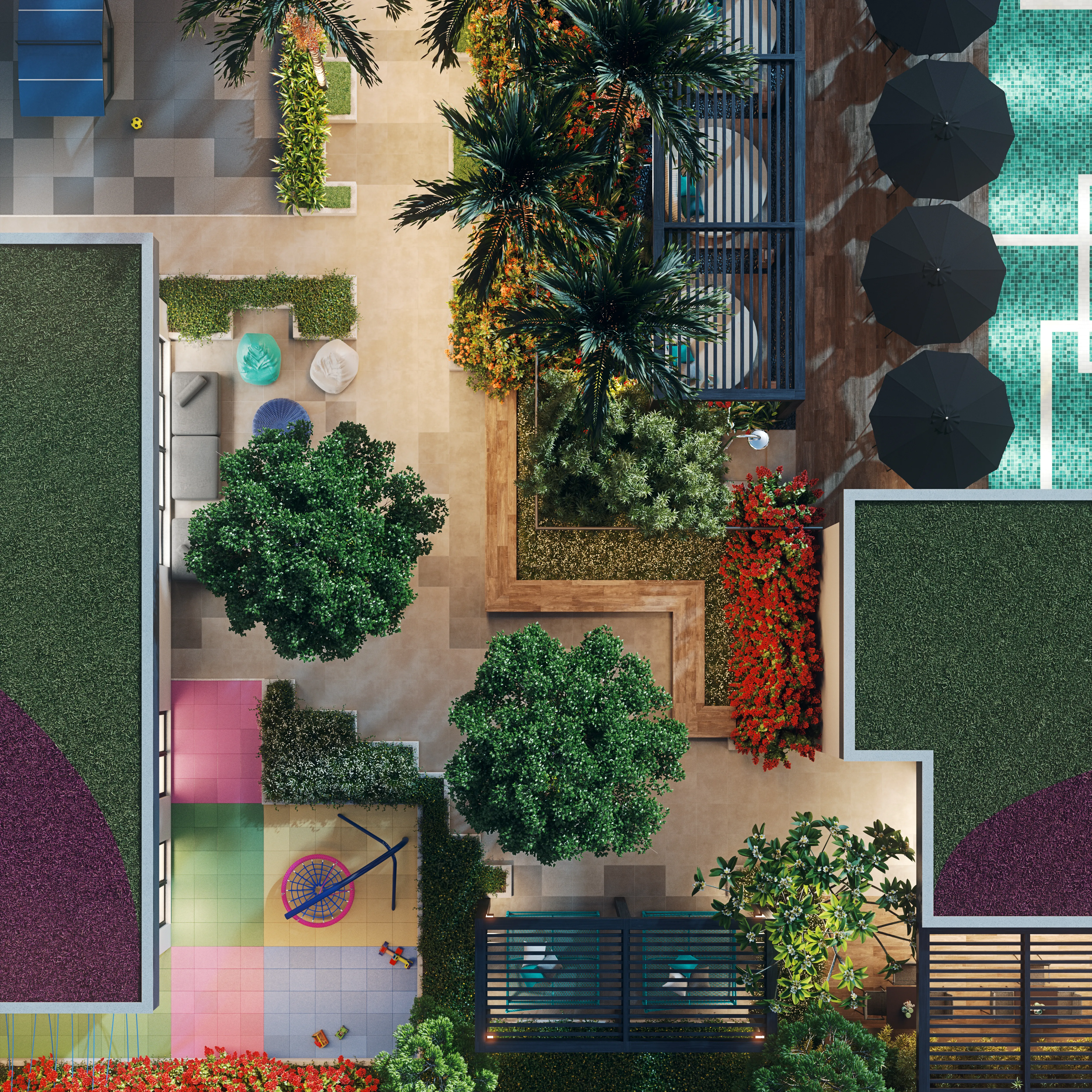 Ilustração Artística - Praça Principal