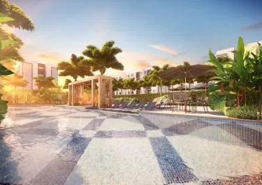 Ilustração artística - Piscina adulto