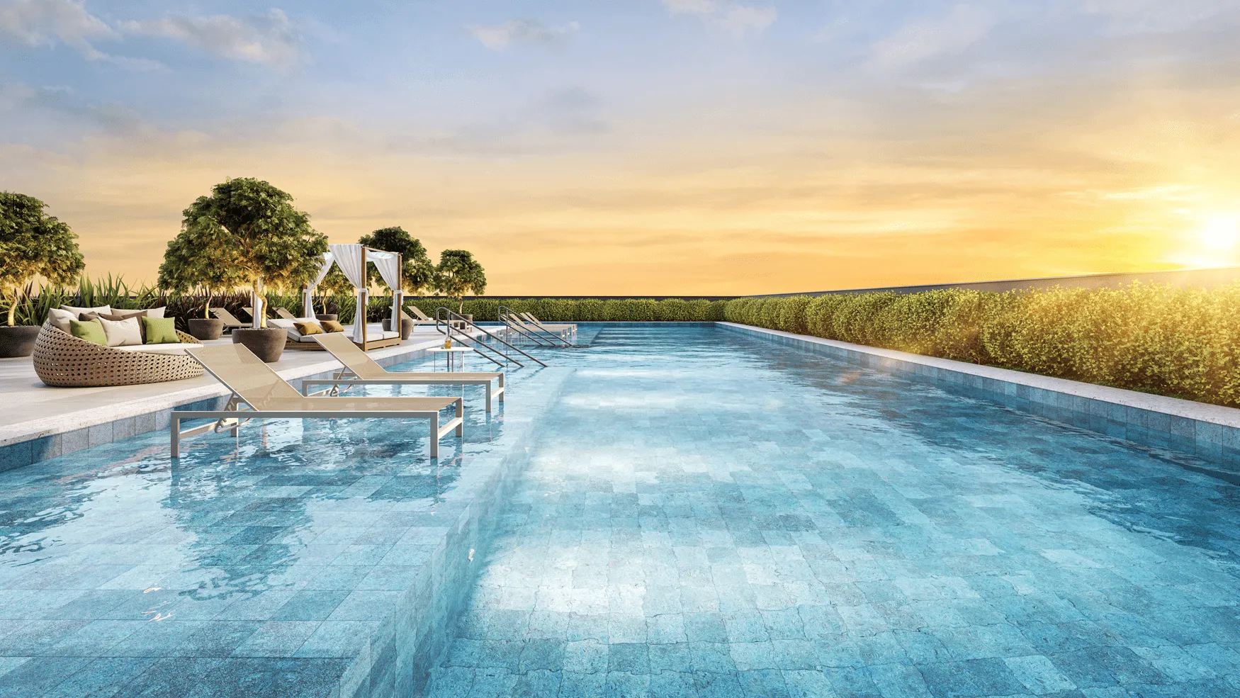Perspectiva Ilustrada da Swimming Pool
