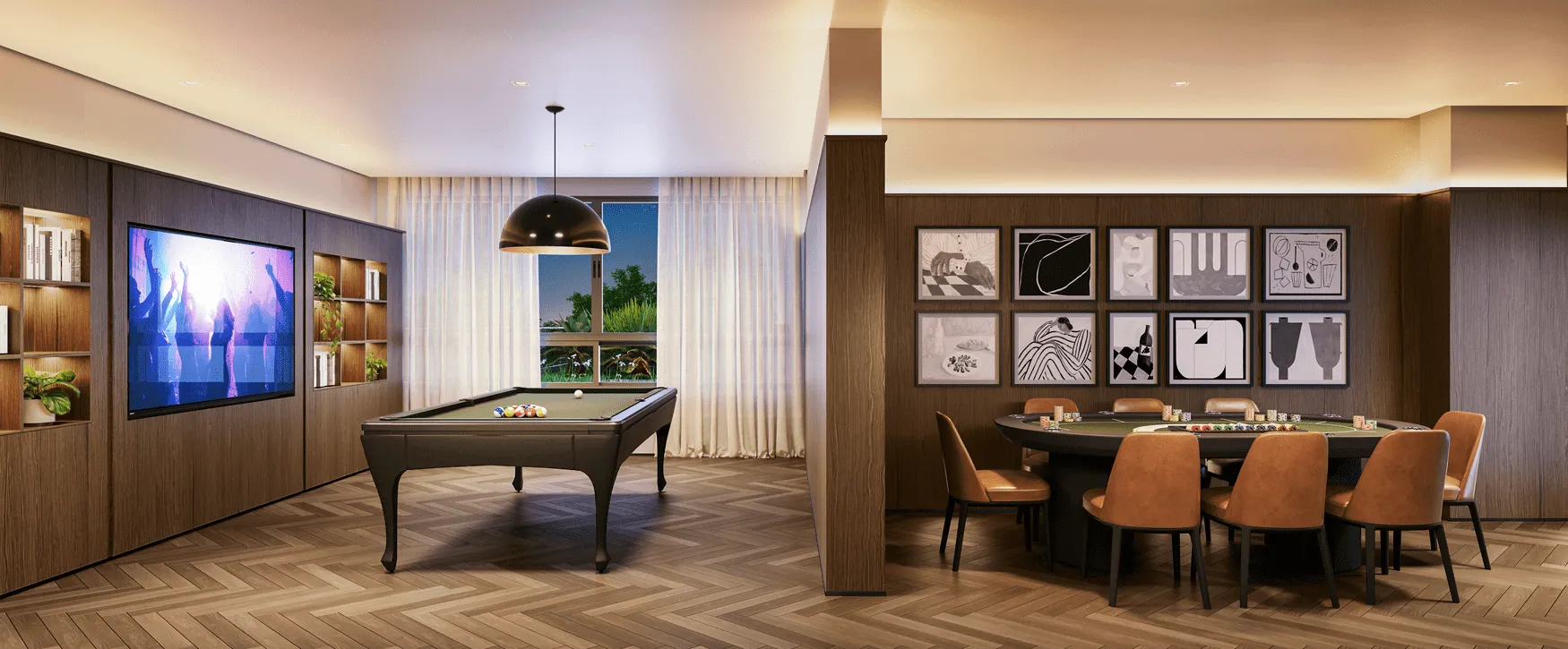 Perspectiva Ilustrada do Poker & Snooker Bar