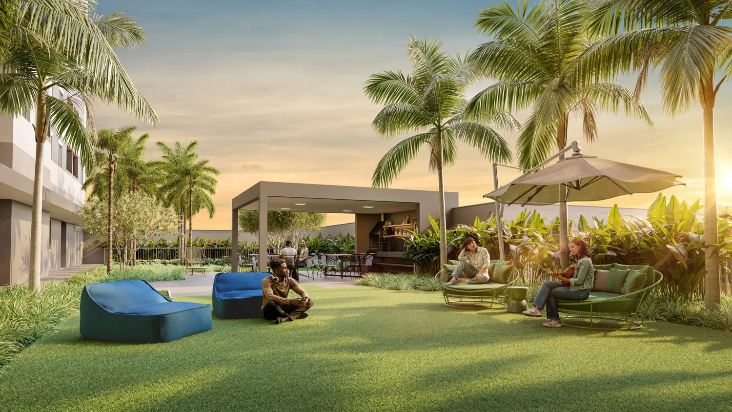 Perspectiva Ilustrada do Garden Lounge
