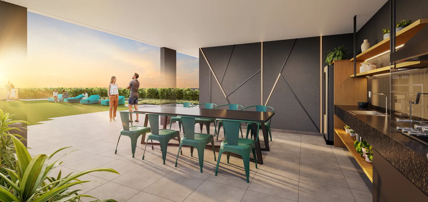 Perspectiva Ilustrada do Sky Lounge & Grill