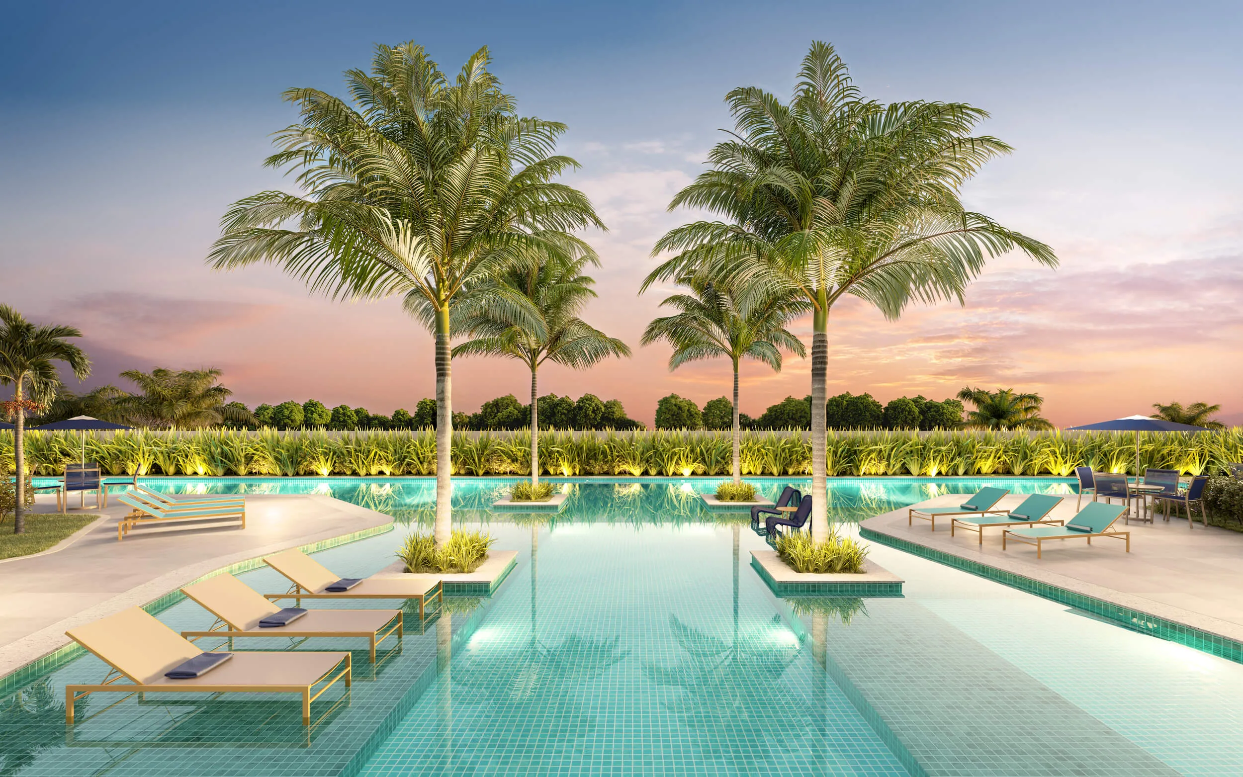 Perspectiva Ilustrada da Beach Pool