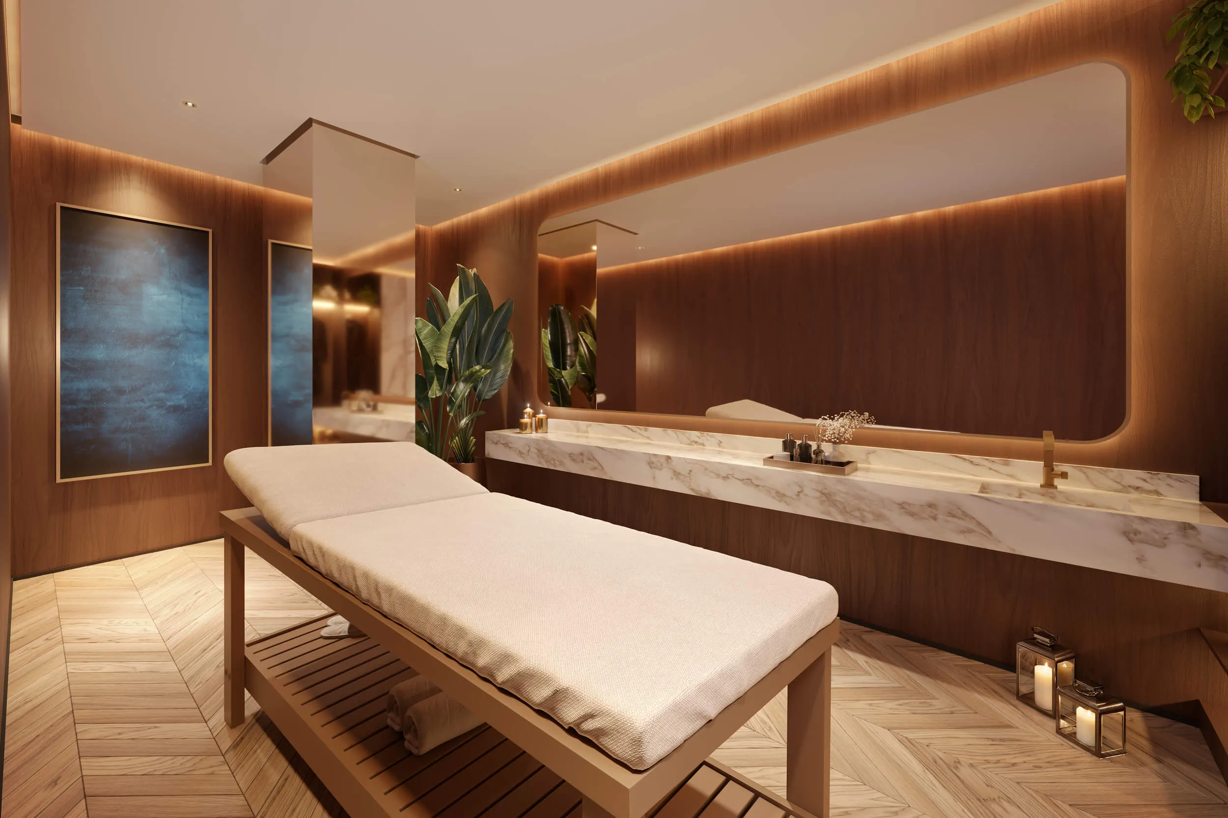 Perspectiva Ilustrada do Wellness Massage