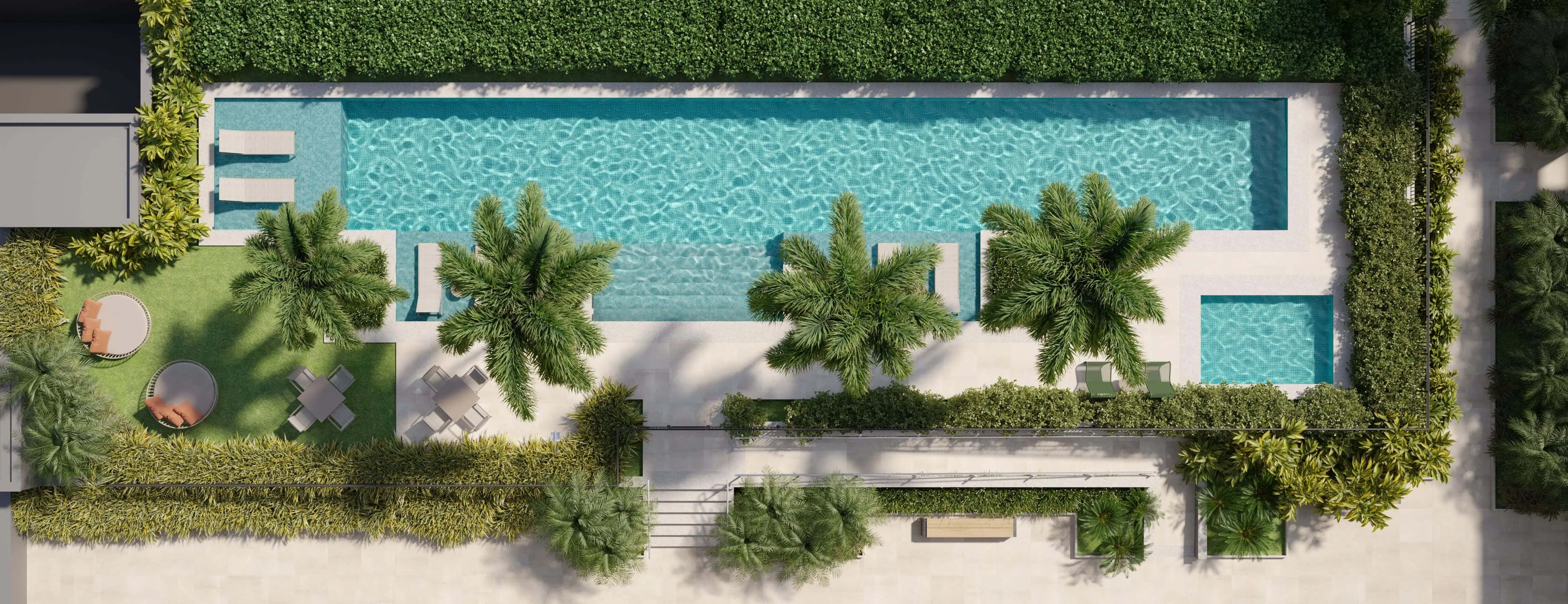 Perspectiva Ilustrada | Swimming Pool Vista Aérea