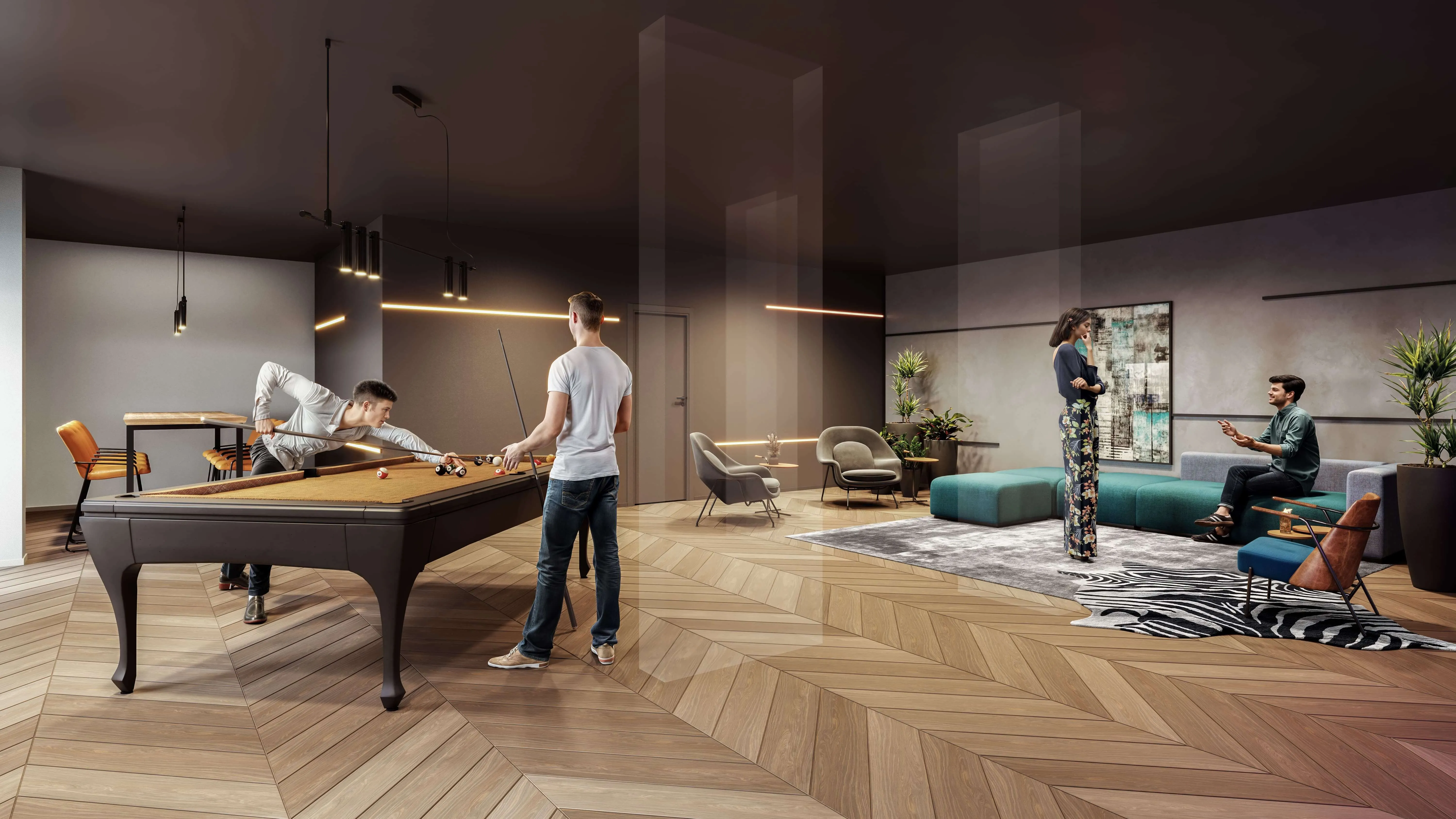 Perspectiva Ilustrada do Night Club & Coworking