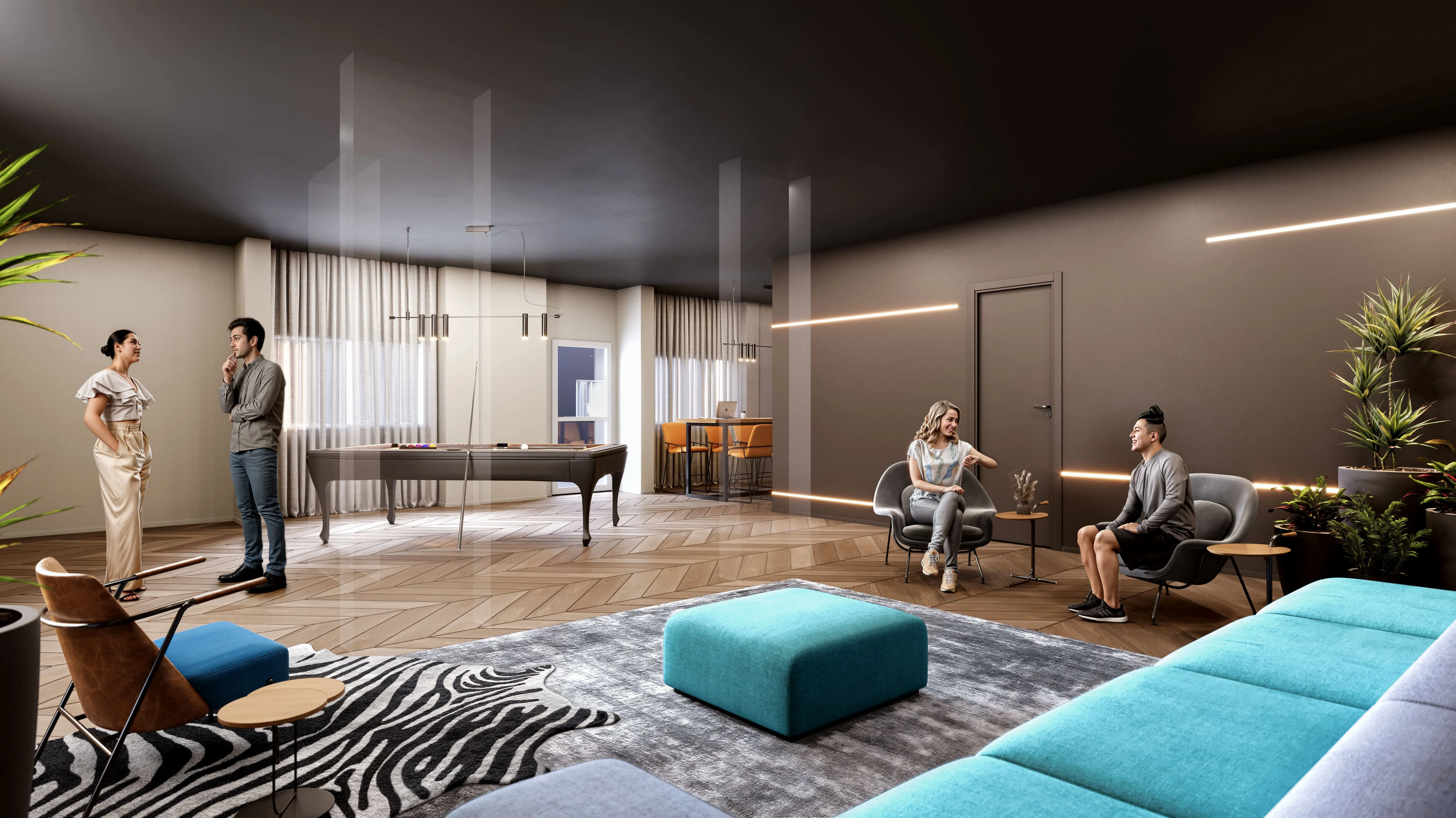 Perspectiva Ilustrada do Night Club & Coworking