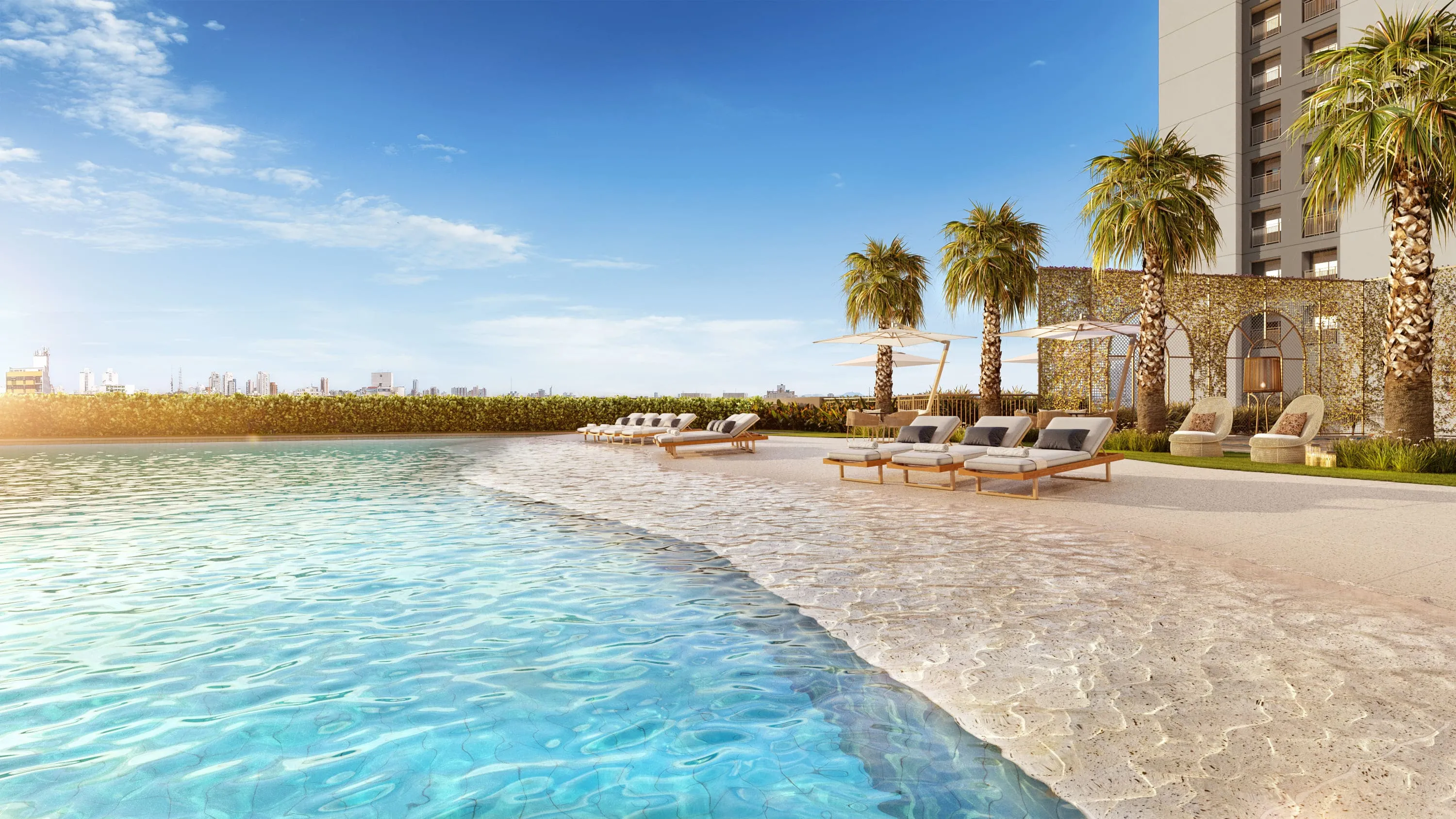 Perspectiva Ilustrada da Beach Pool