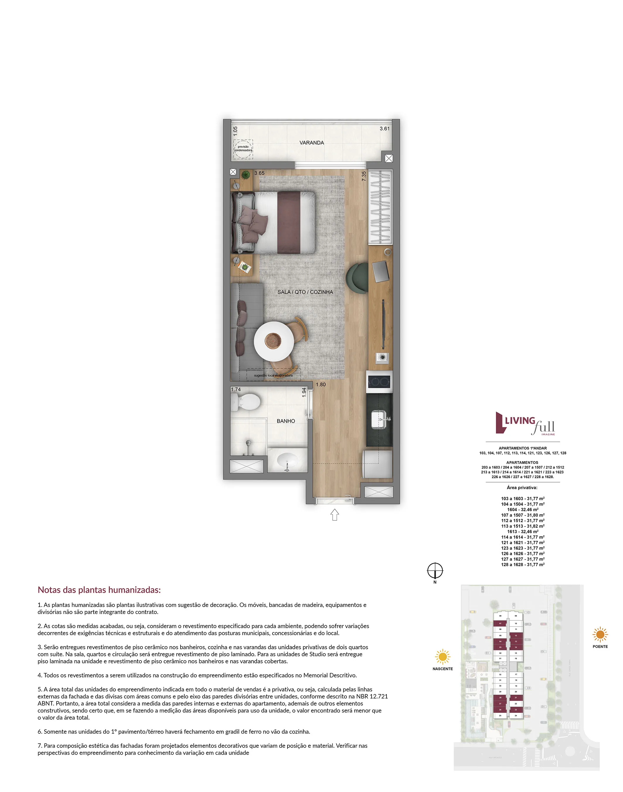 Studios meio - 31-32m²