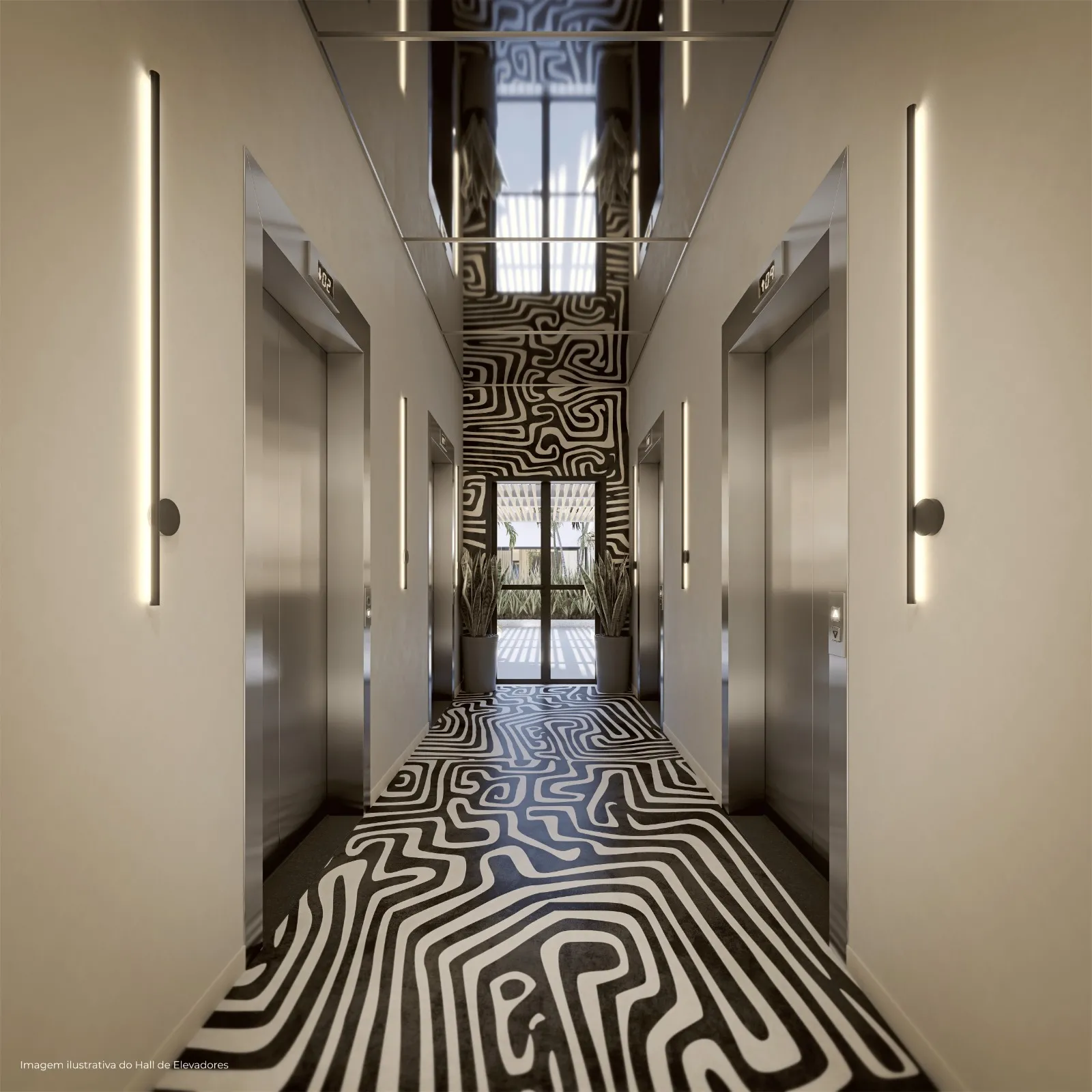 Imagem ilustrativa do Hall de Elevadores