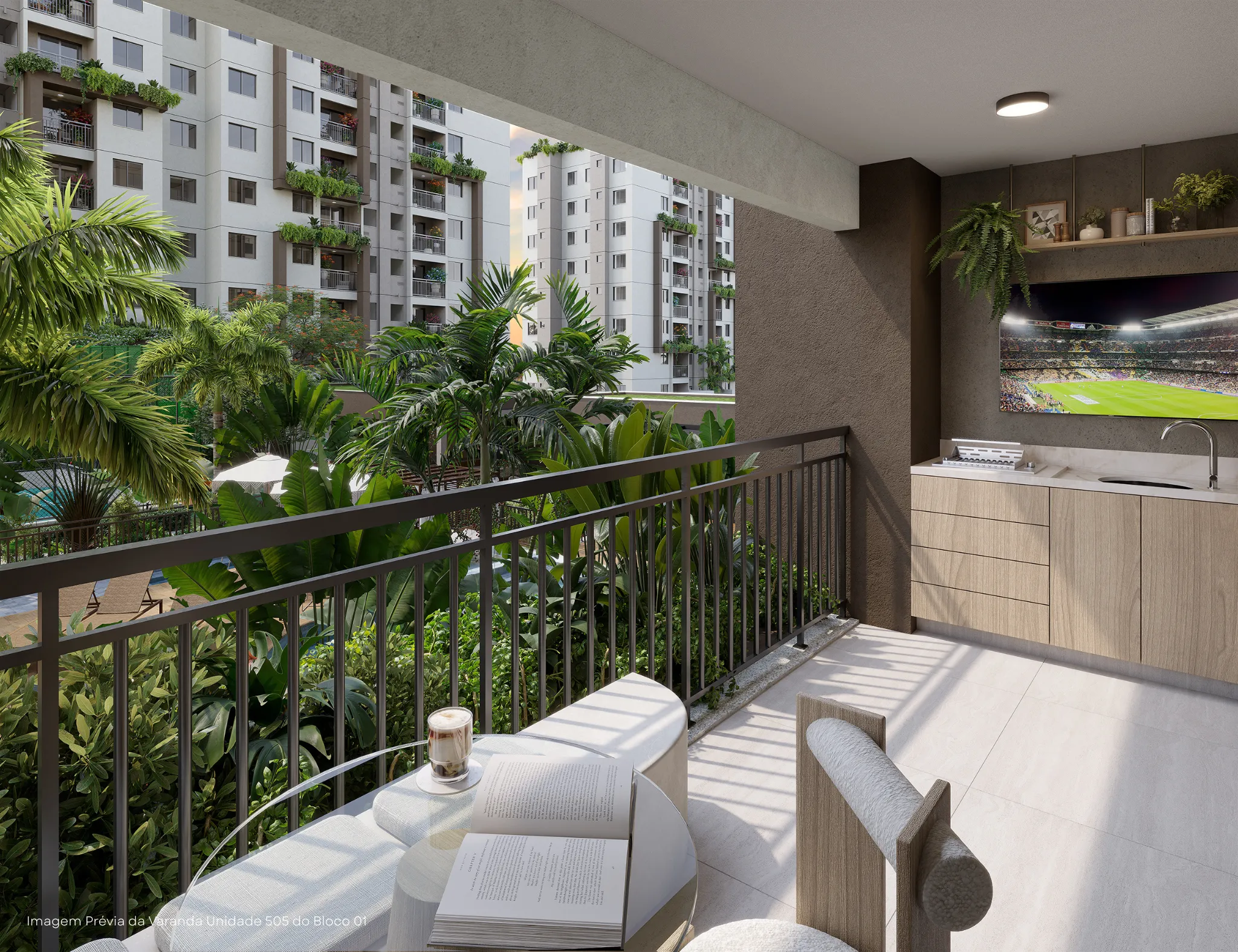 Imagem Prévia da Varanda Unidade 505 do Bloco 01