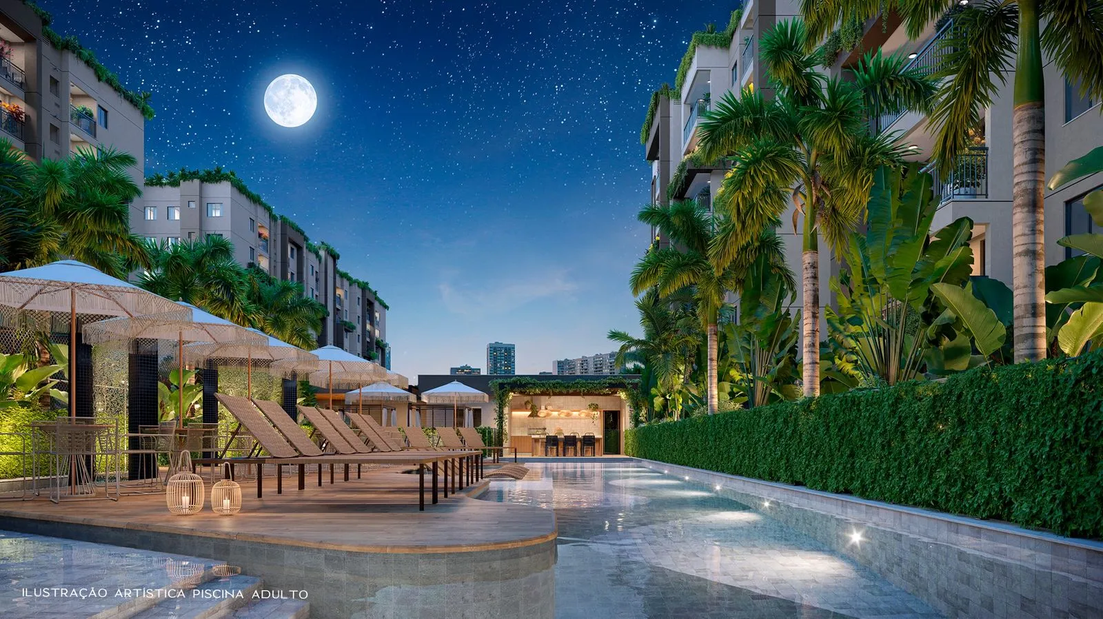  Ilustração Artística Piscina Adulto