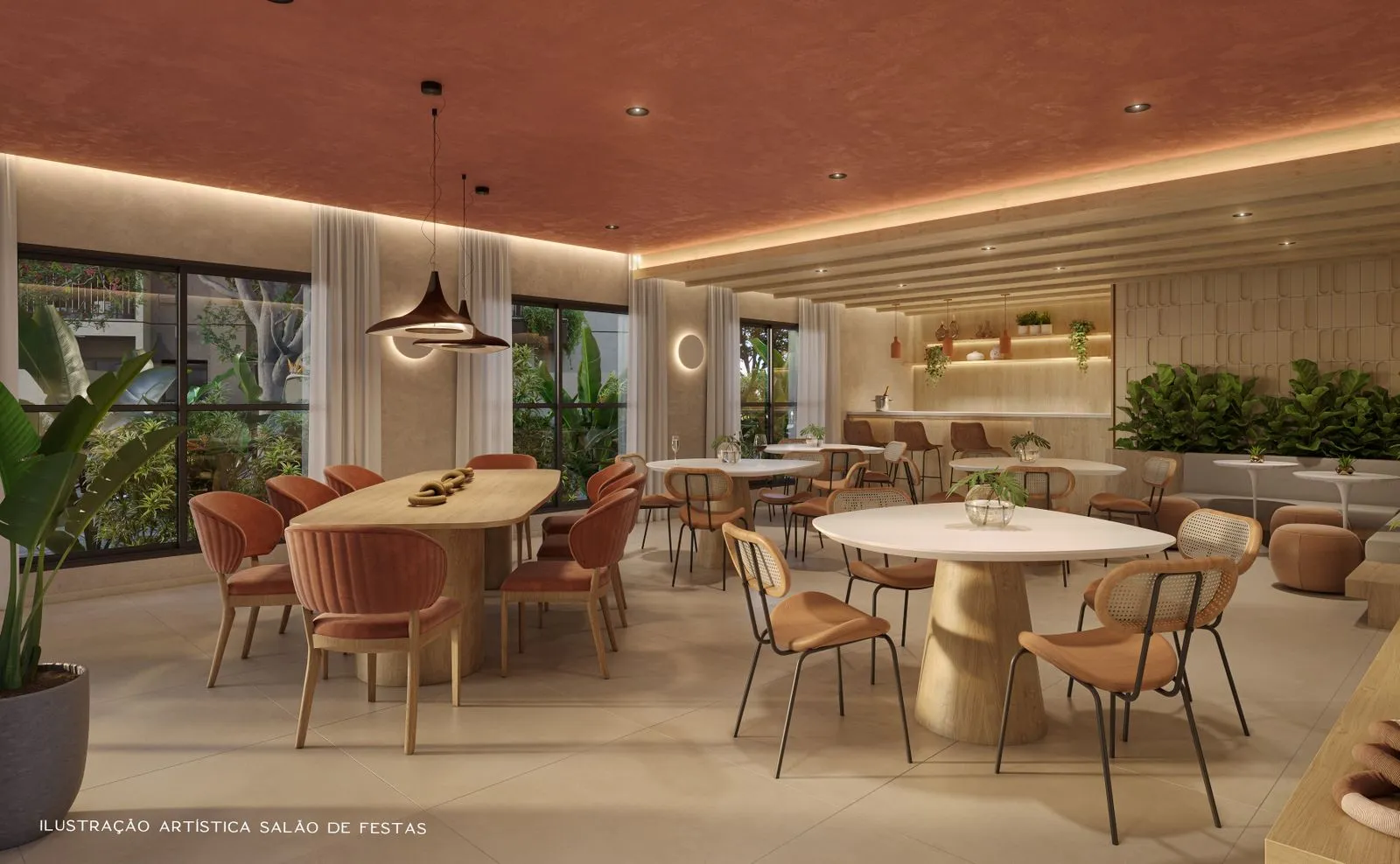  Ilustração Artística Salão de Festas