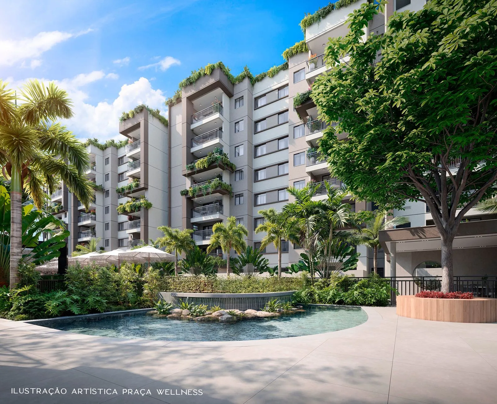  Ilustração Artística Praça Wellness
