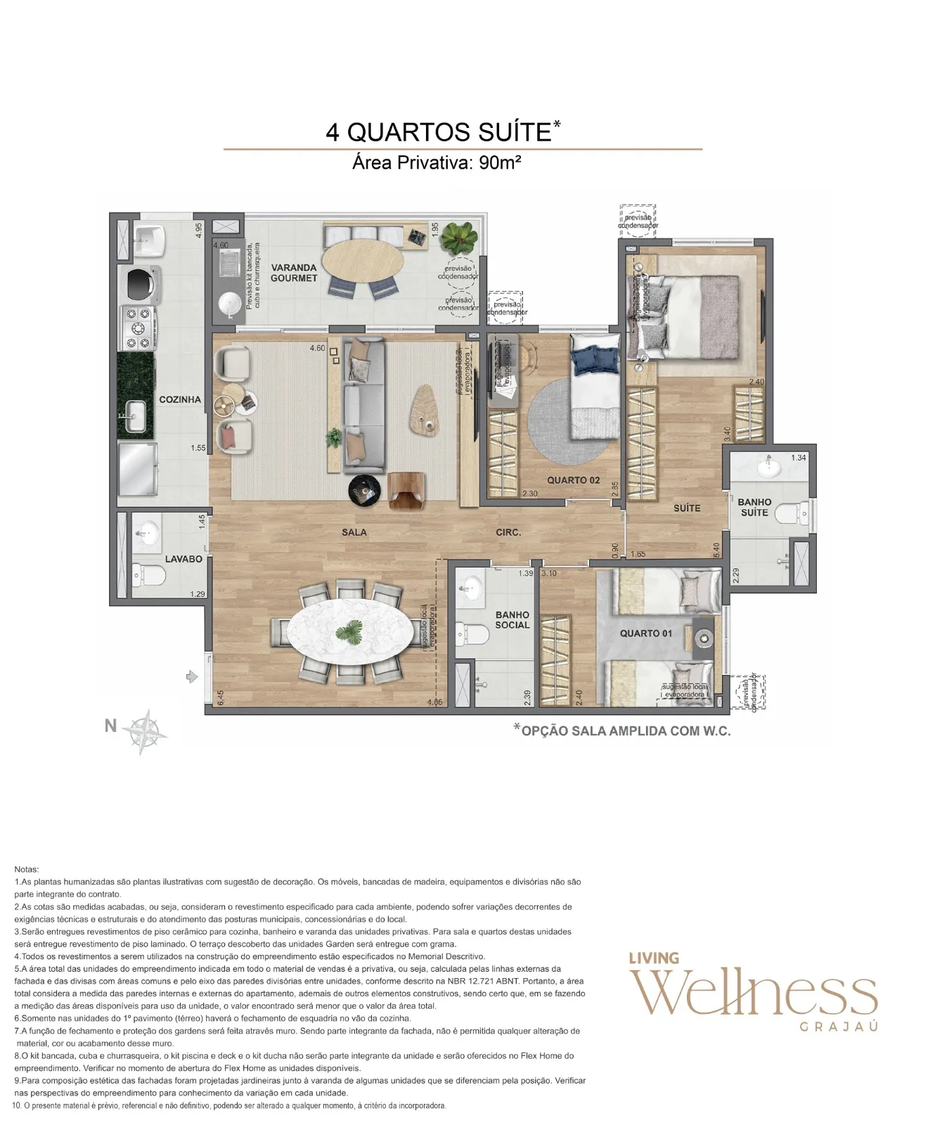 Imagem prévia 4 Quartos com suíte - Área privativa 90m²