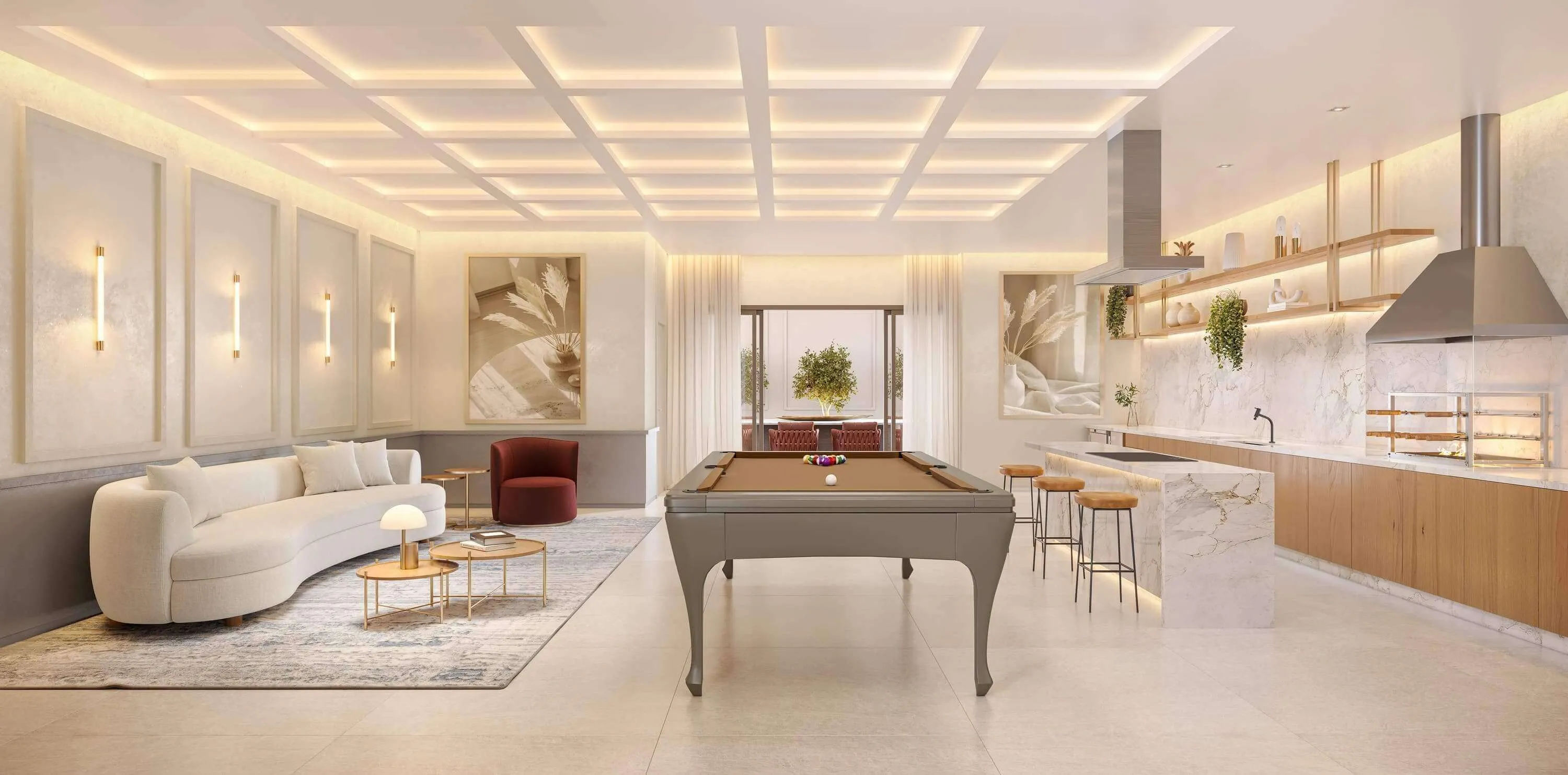 Perspectiva Ilustrada | Private Pool House Interna