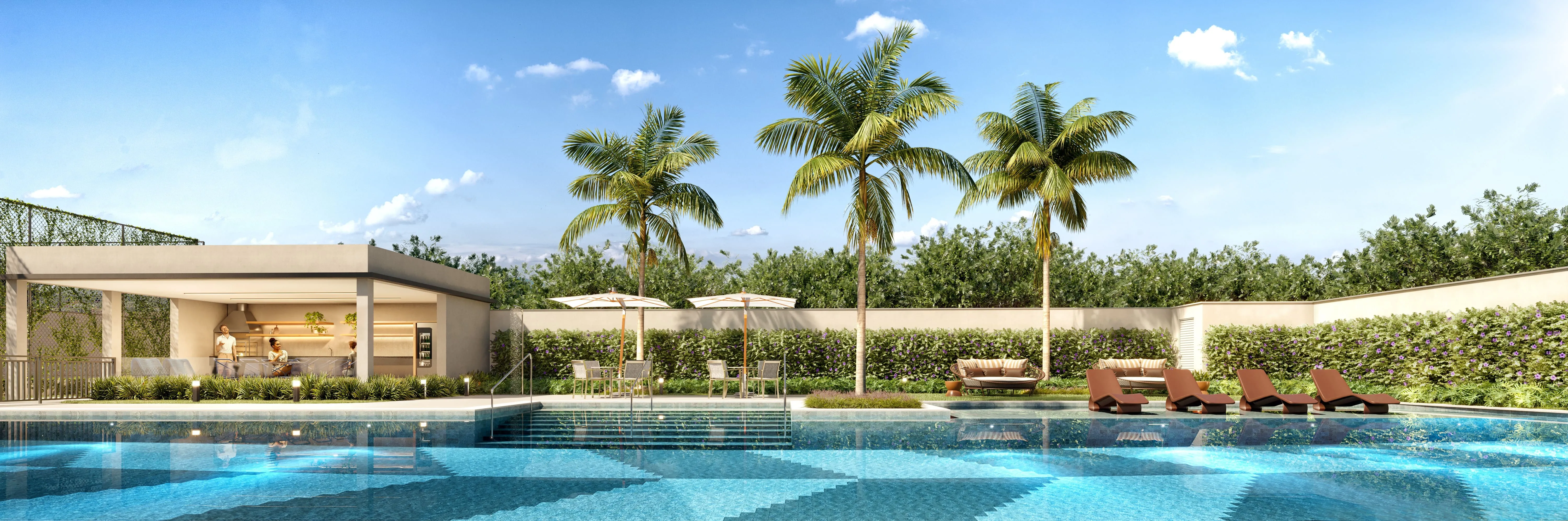 Perspectiva Ilustrada | Swimming Pool, Pool Deck, Pool Garden, Beach Barbecue