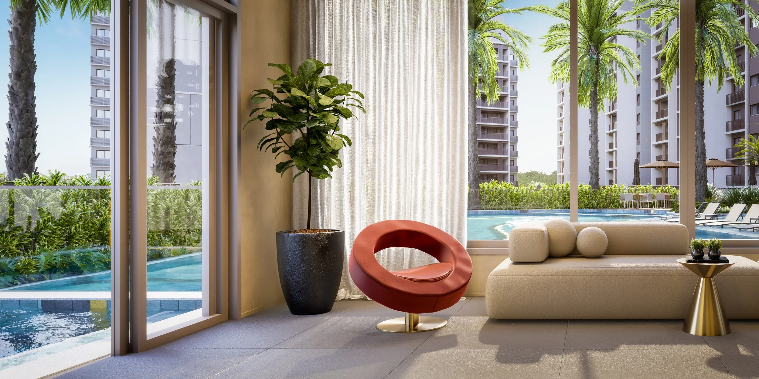 ILUSTRAÇÃO ARTÍSTICA POOL HOUSE