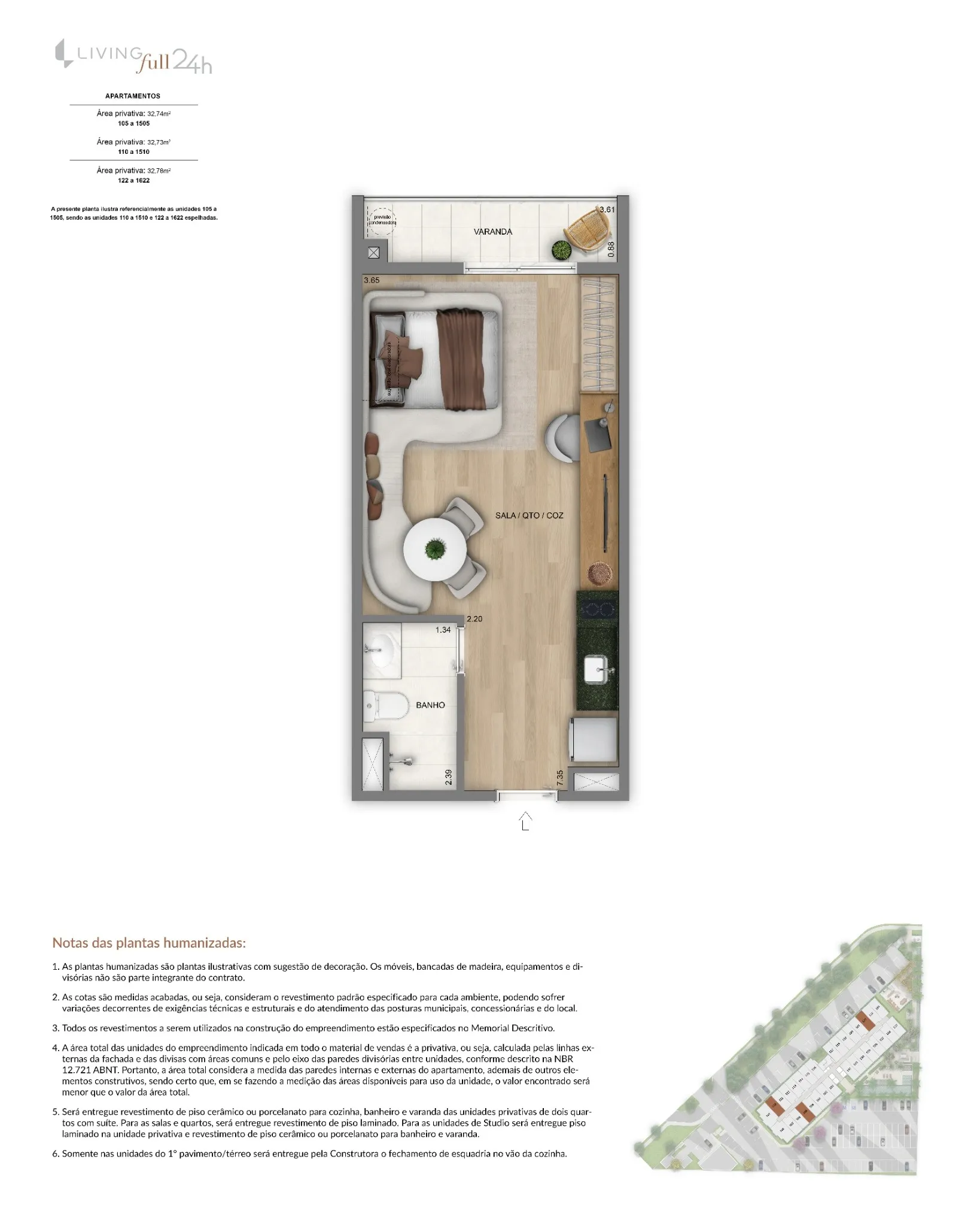 Studio - 32m²