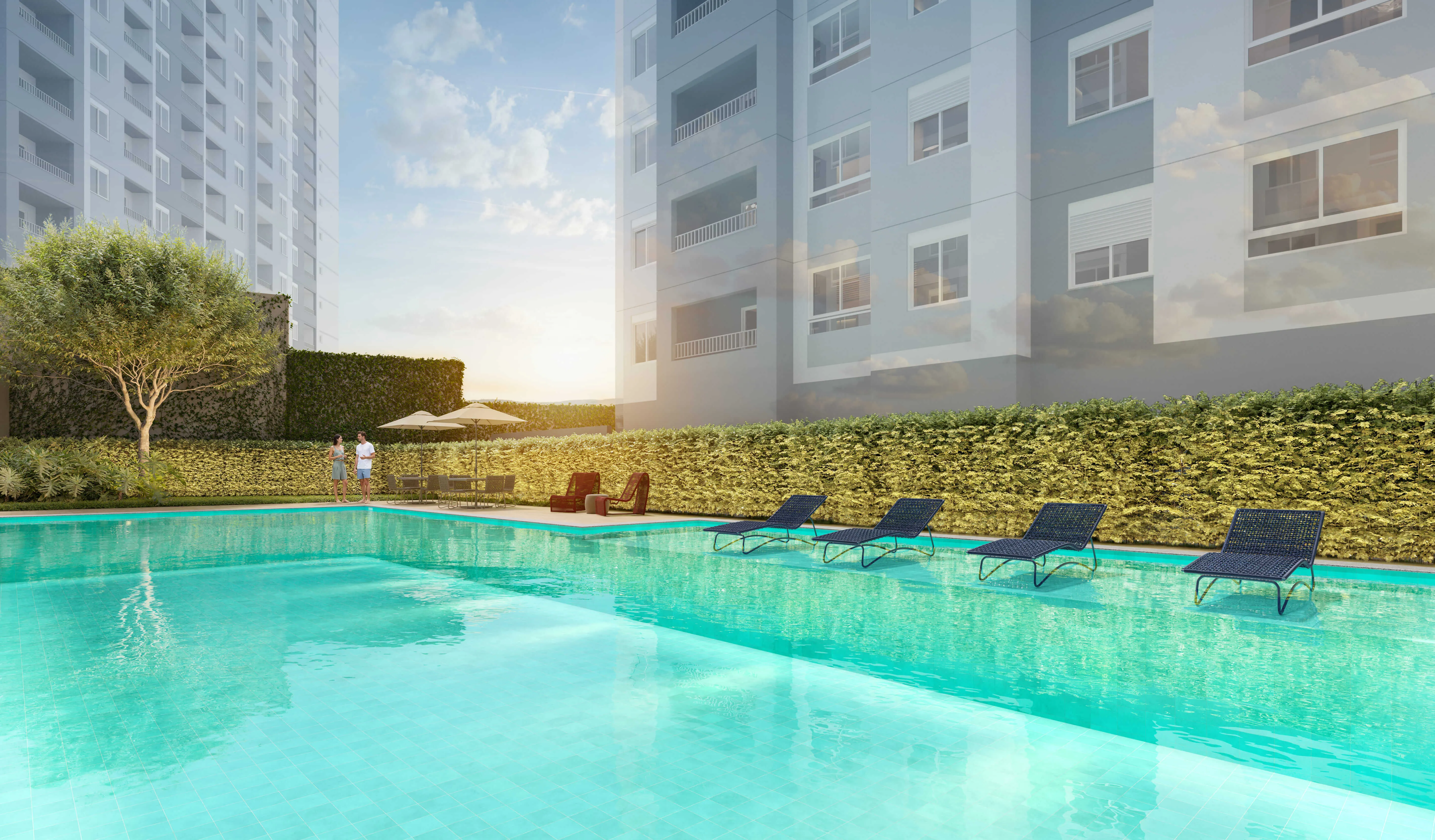 Perspectiva ilustrada da Swmming Pool