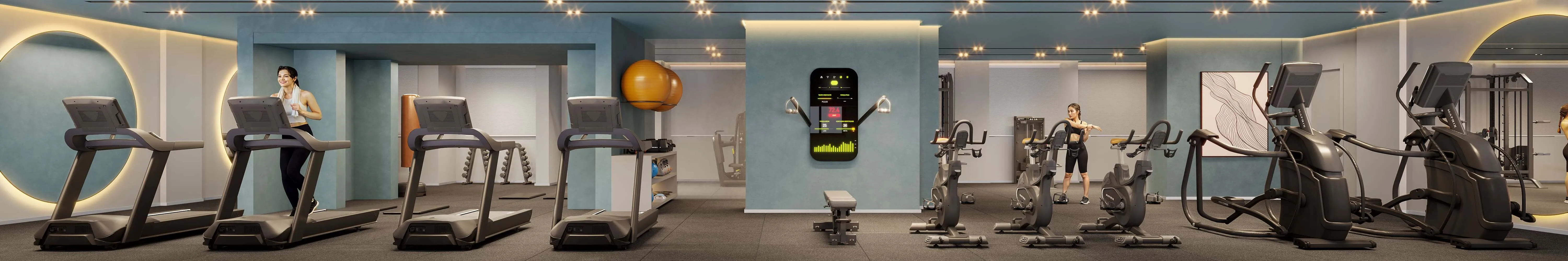 Perspectiva ilustrada do Fitness By Matrix