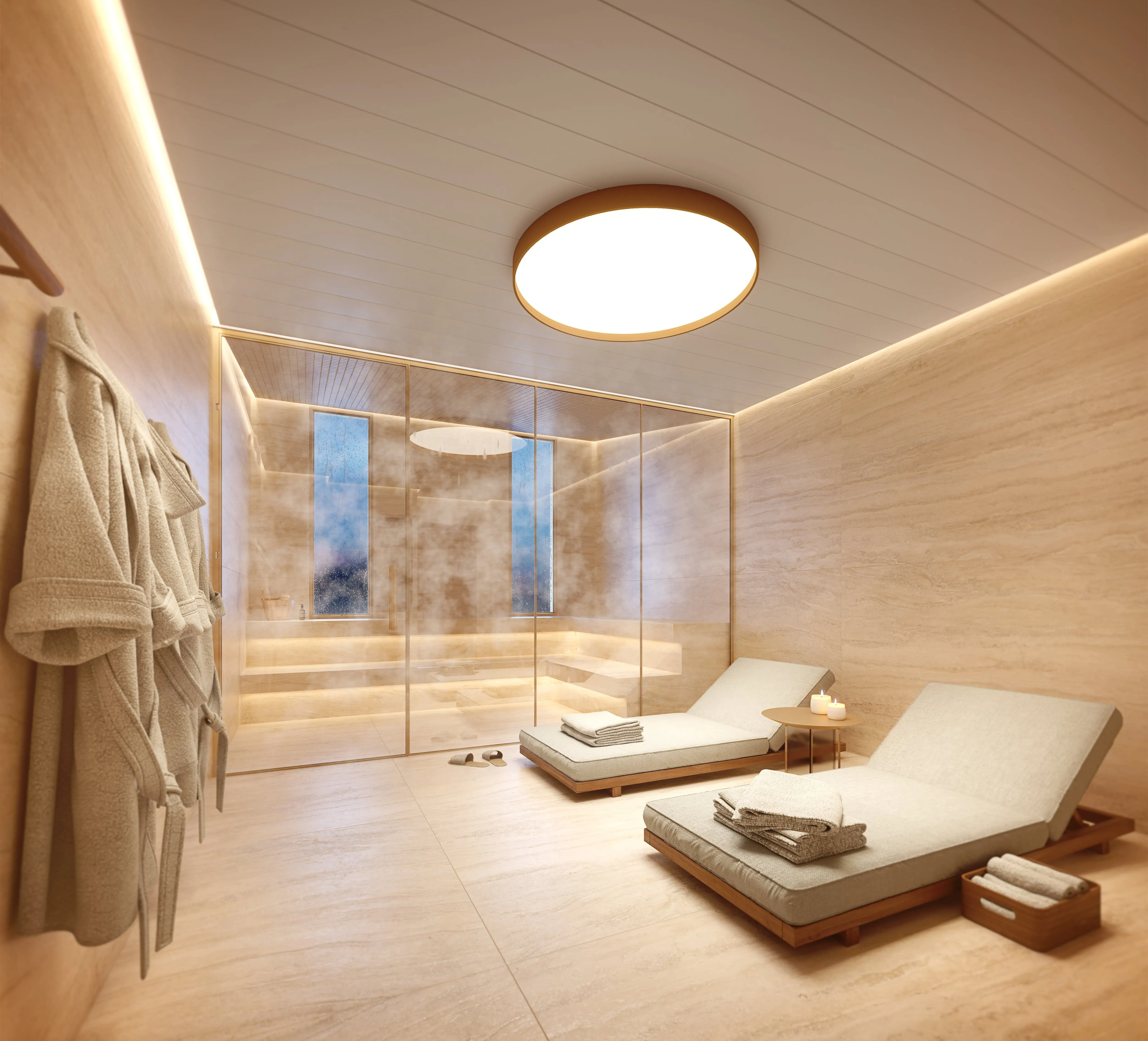 ILUSTRAÇÃO ARTÍSTICA DA SAUNA