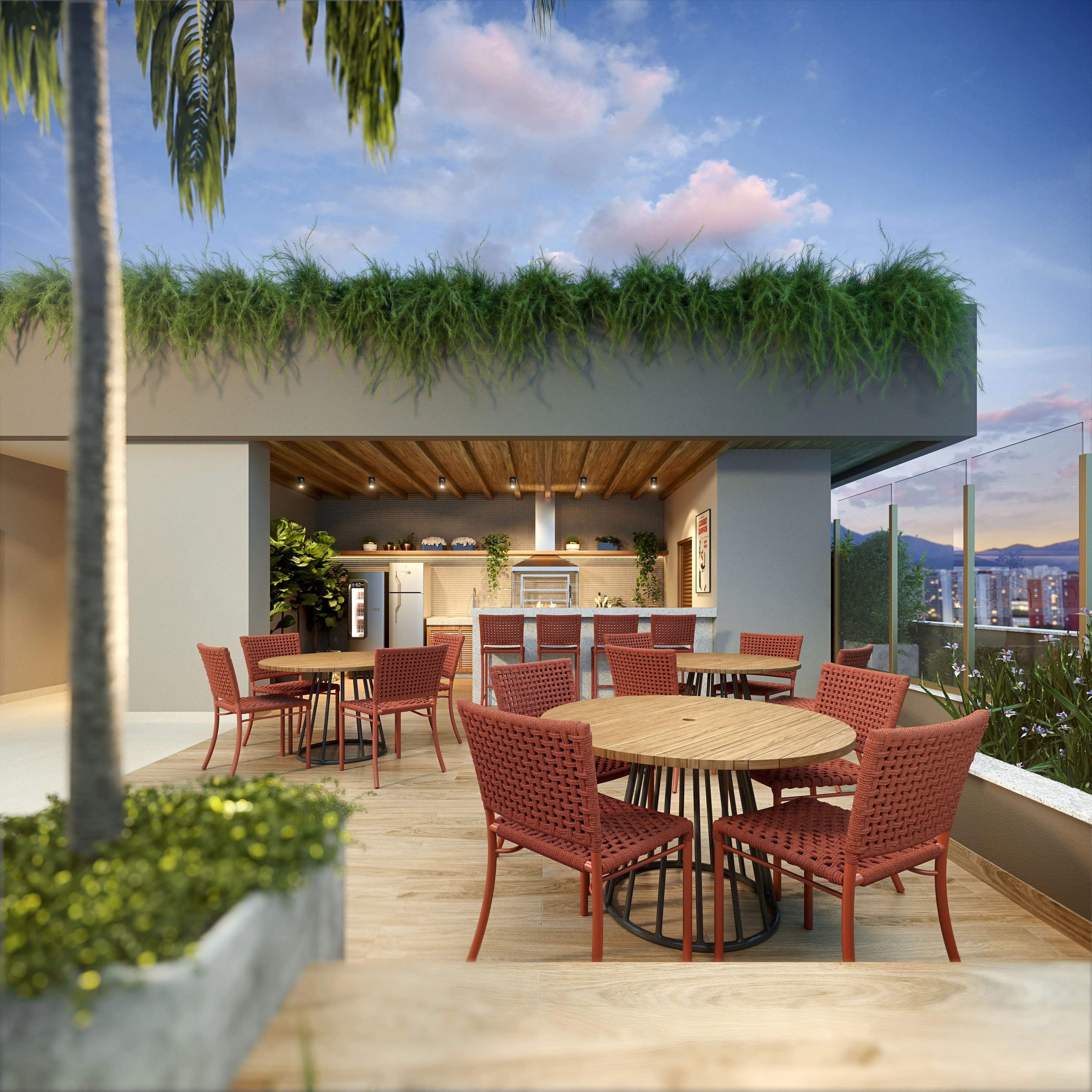 ILUSTRAÇÃO ARTÍSTICA DO SKY LOUNGE GRILL